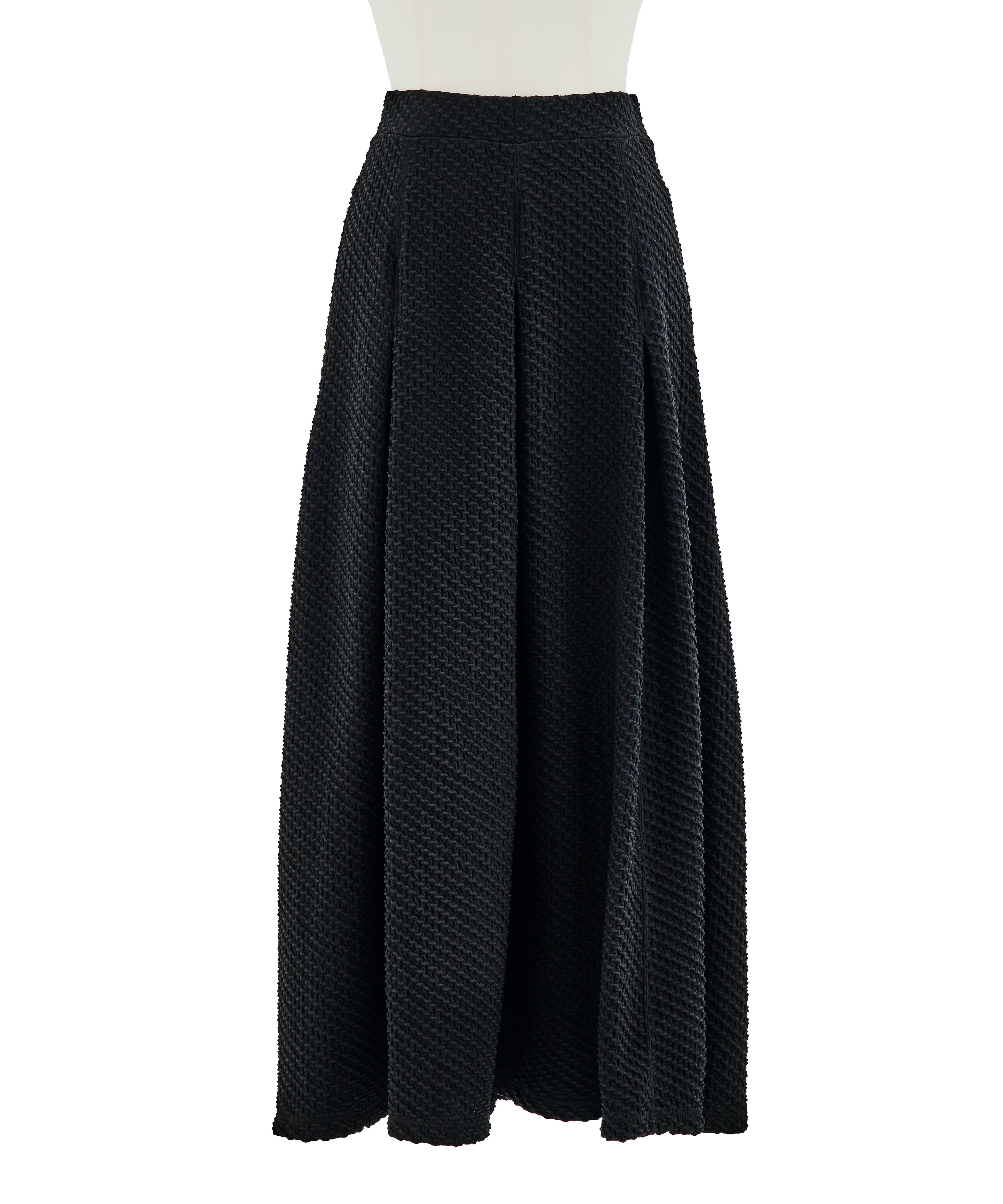 Shirring Jersey Jacquard Pleats Skirt Mame Kurogouchi