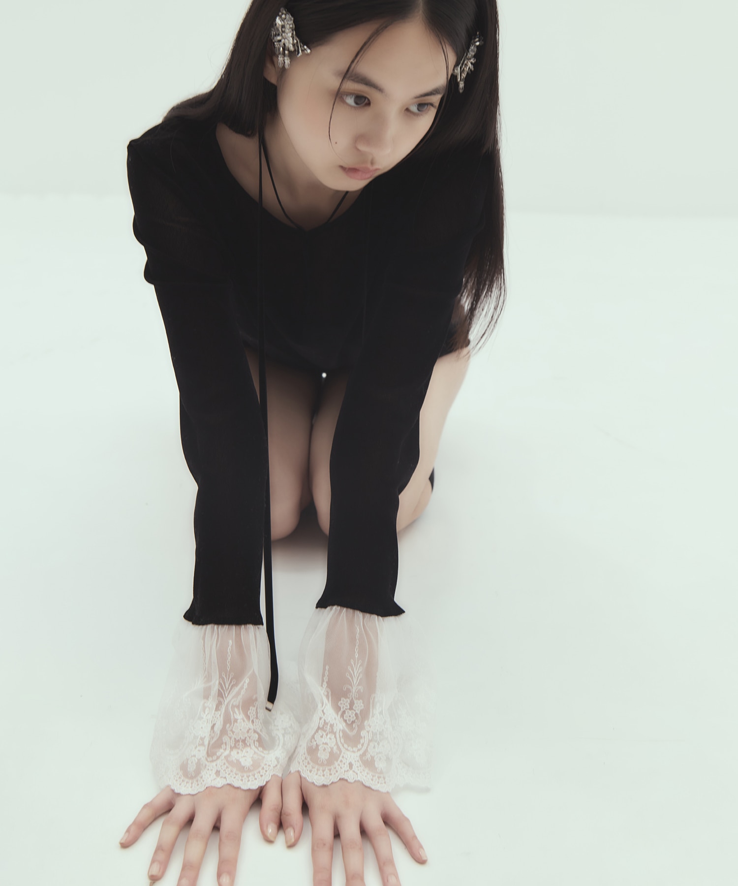 別注 flocky tulle pullover tanakadaisuke