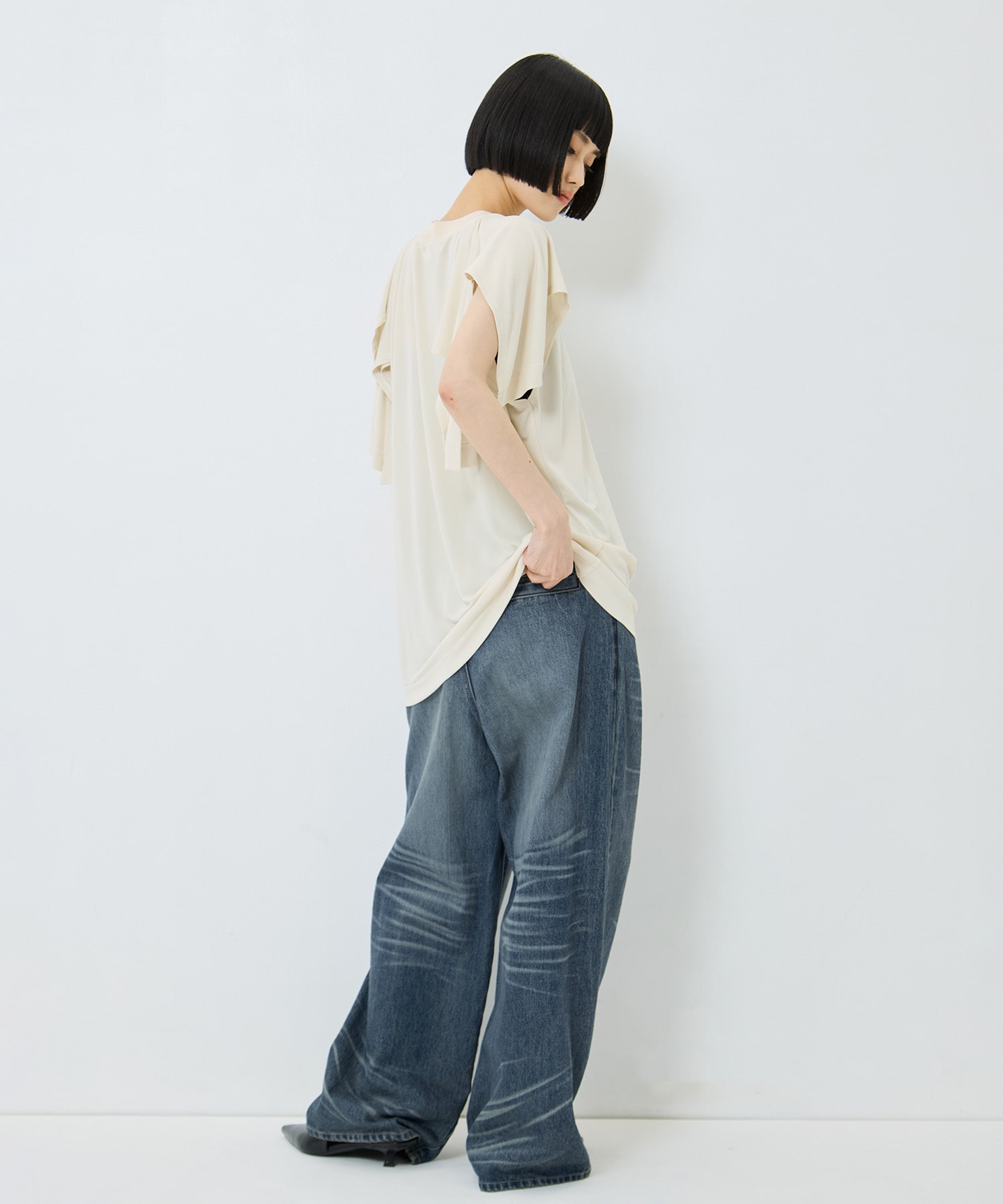High twist smooth jersey tops TOGA