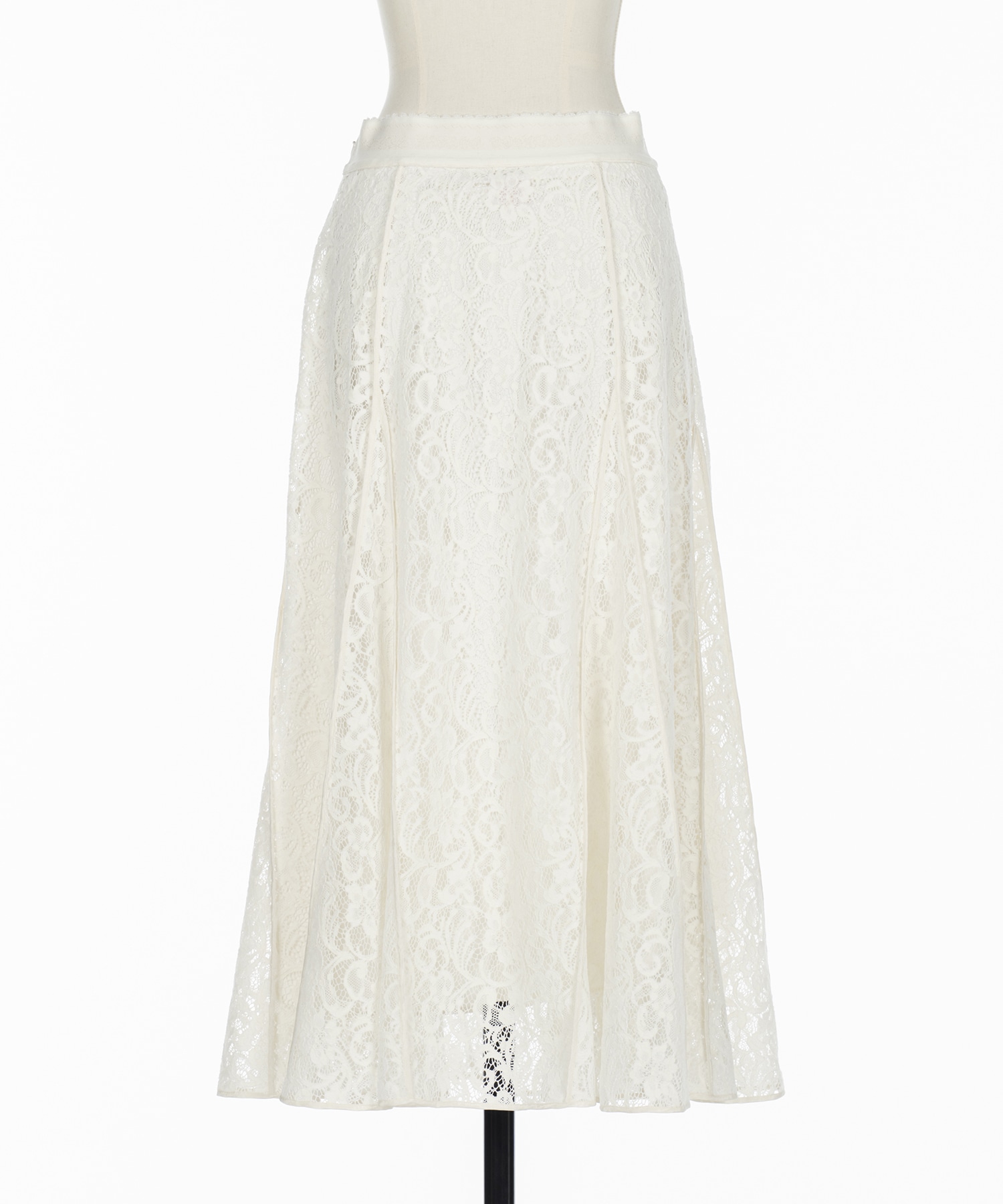 FLOCKED LACE FLARED SKIRT FETICO