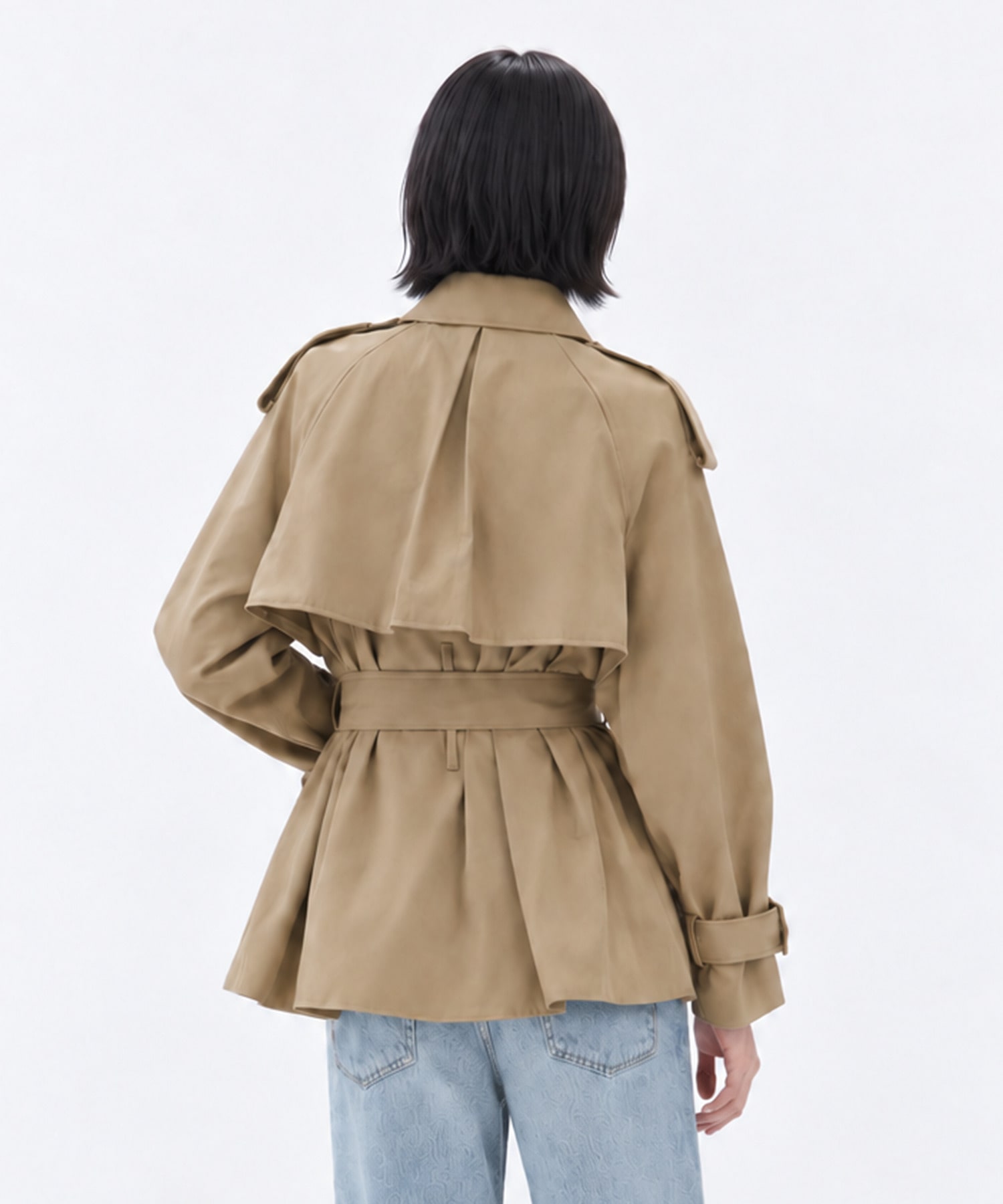 Belted Short Trench Coat STUDIOUS