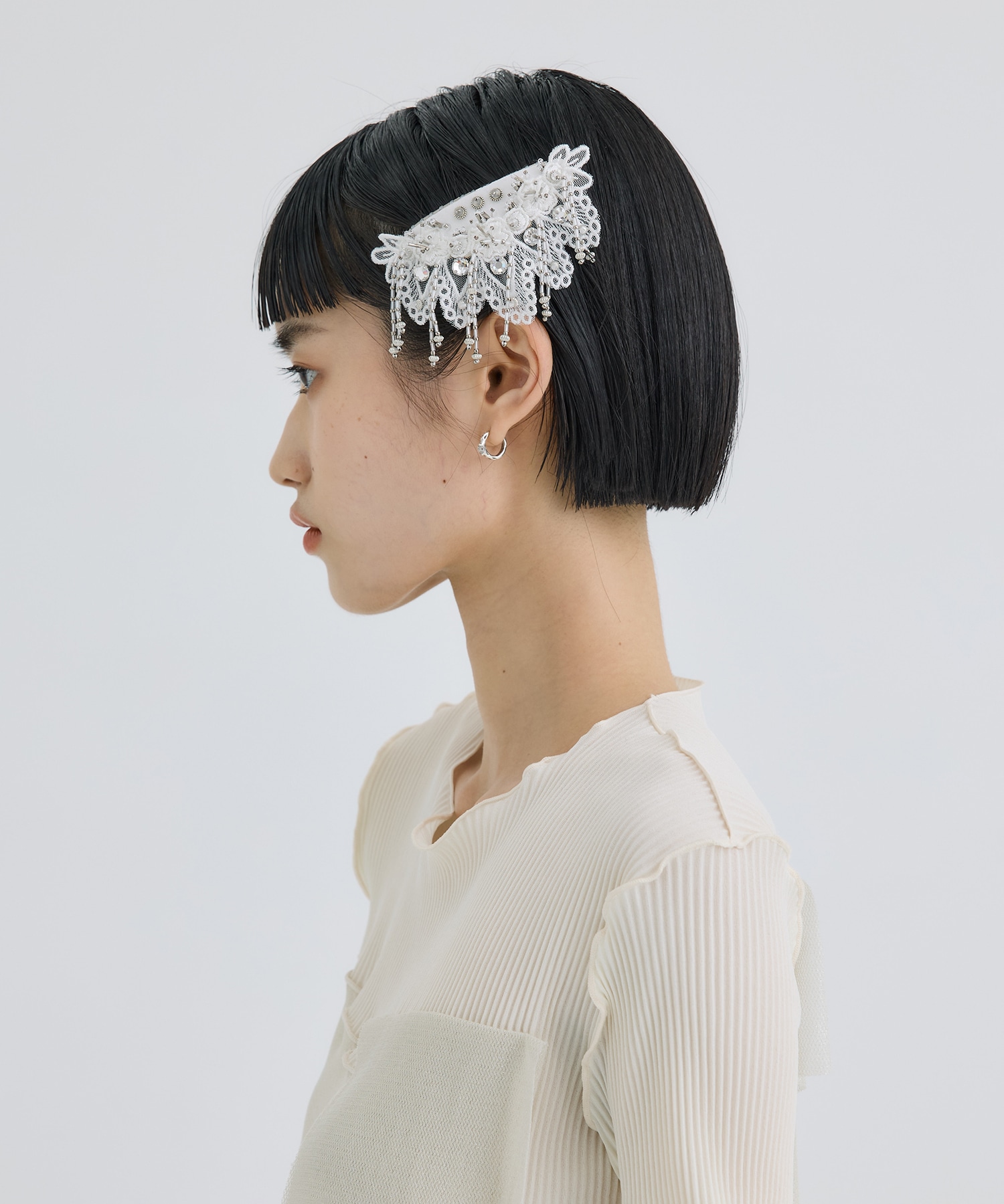 Snow bijou barrette left tanakadaisuke