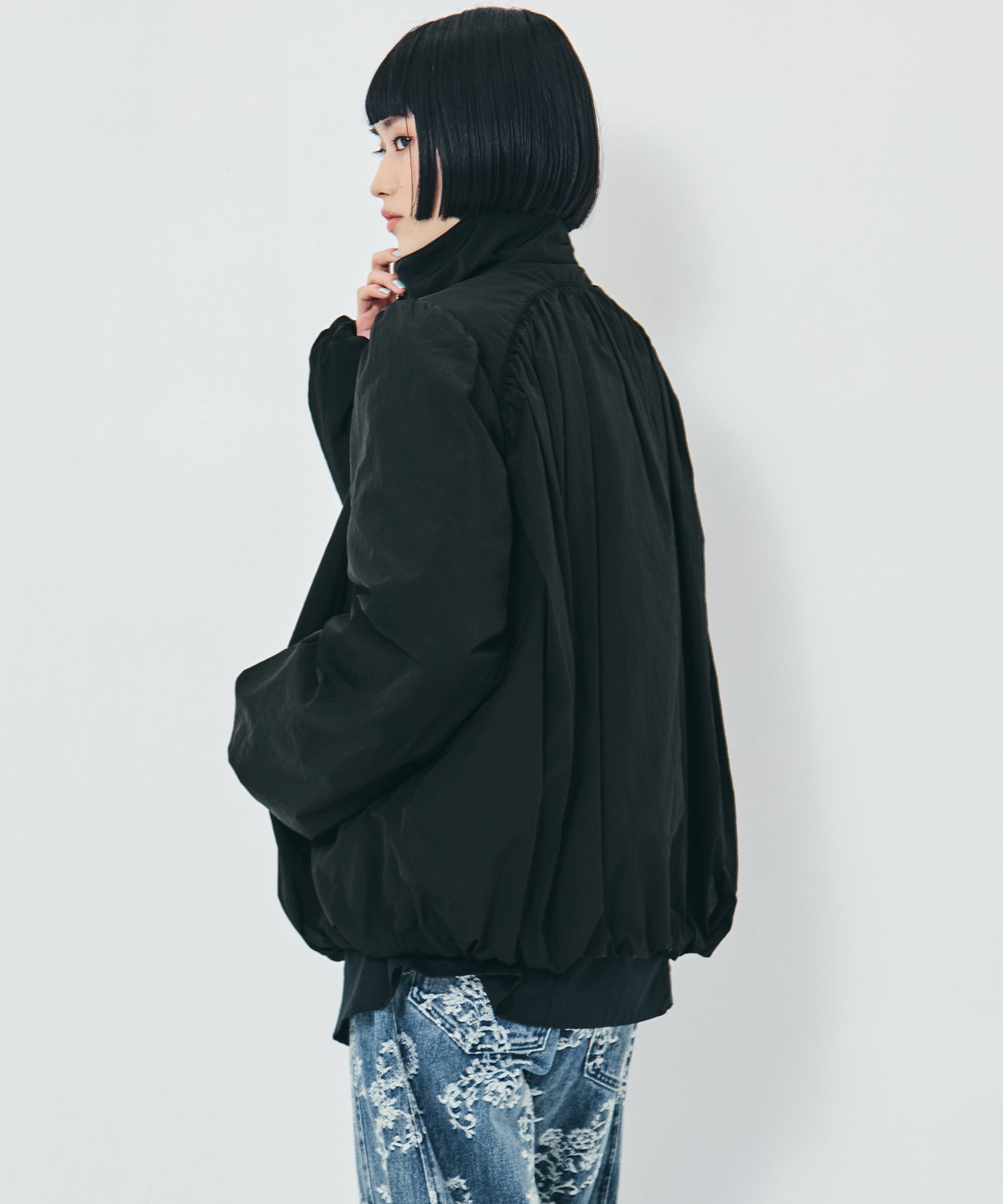 GATHERED PADDED BLOUSON FETICO