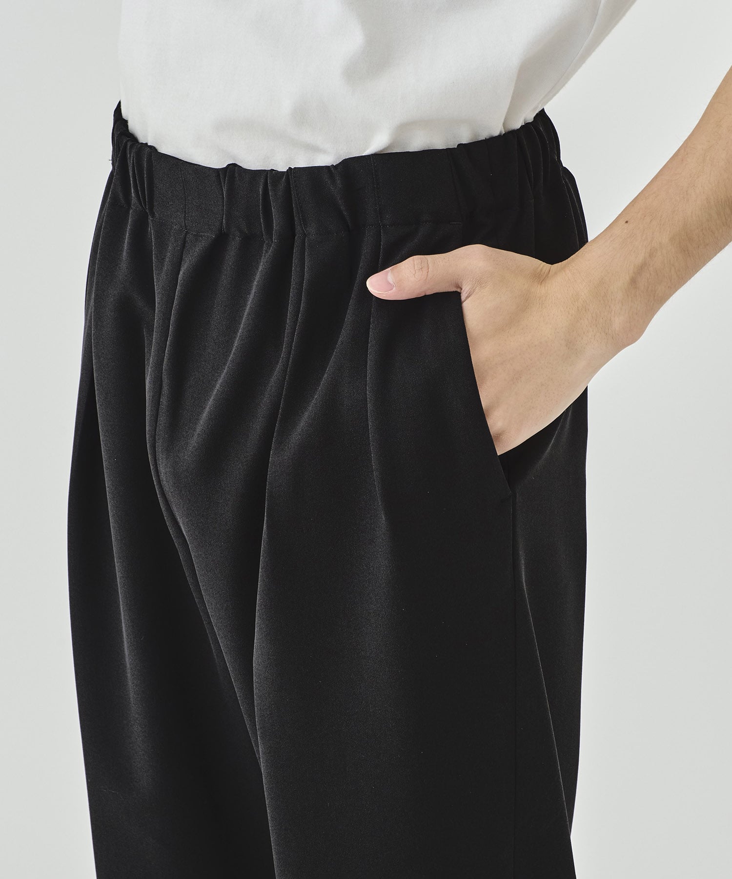 Stretch Twill  2 Tuck Wide Easy Pants CULLNI