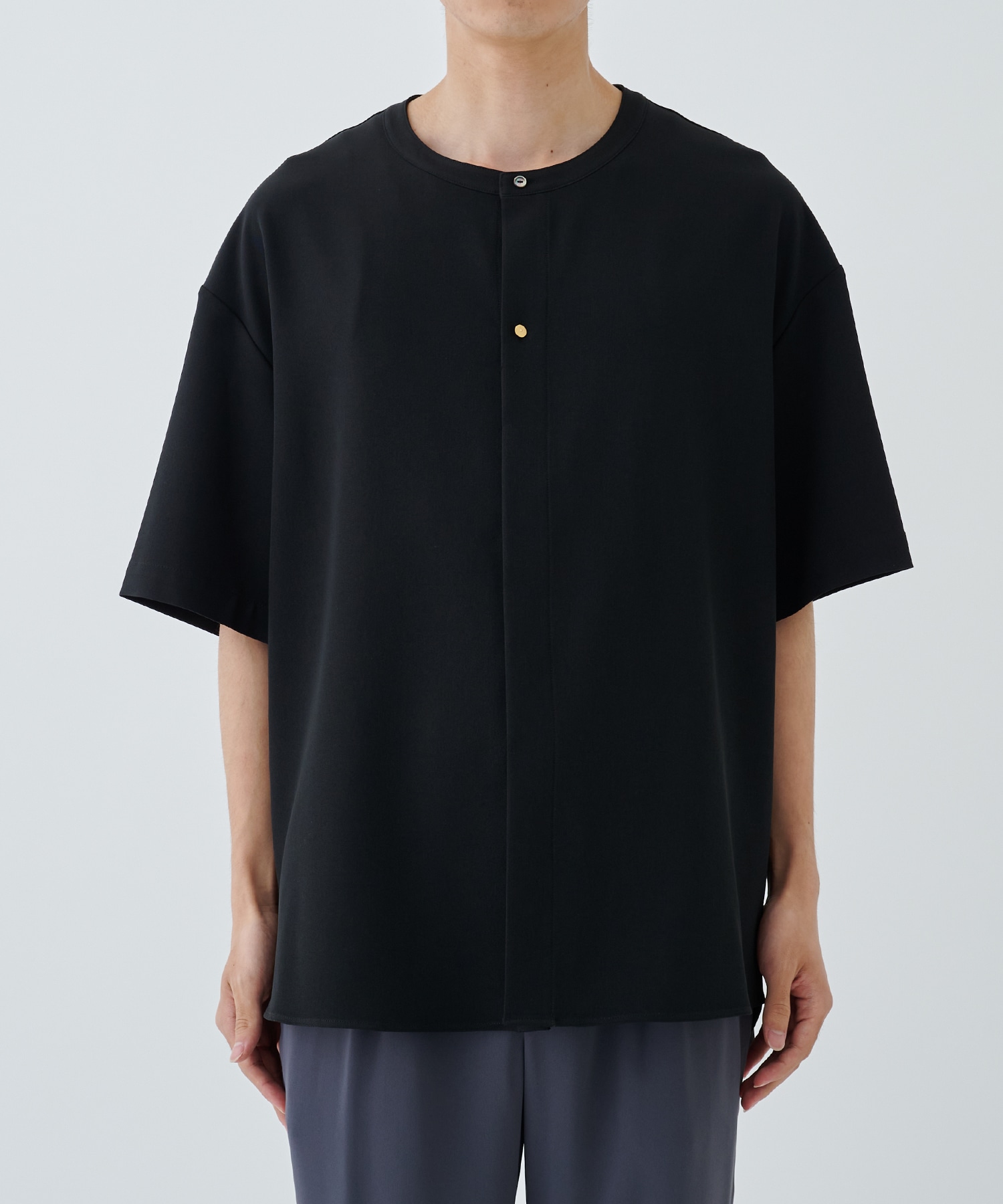 Stretch Twill   Front Fly Like Short Sleeve Shirt CULLNI