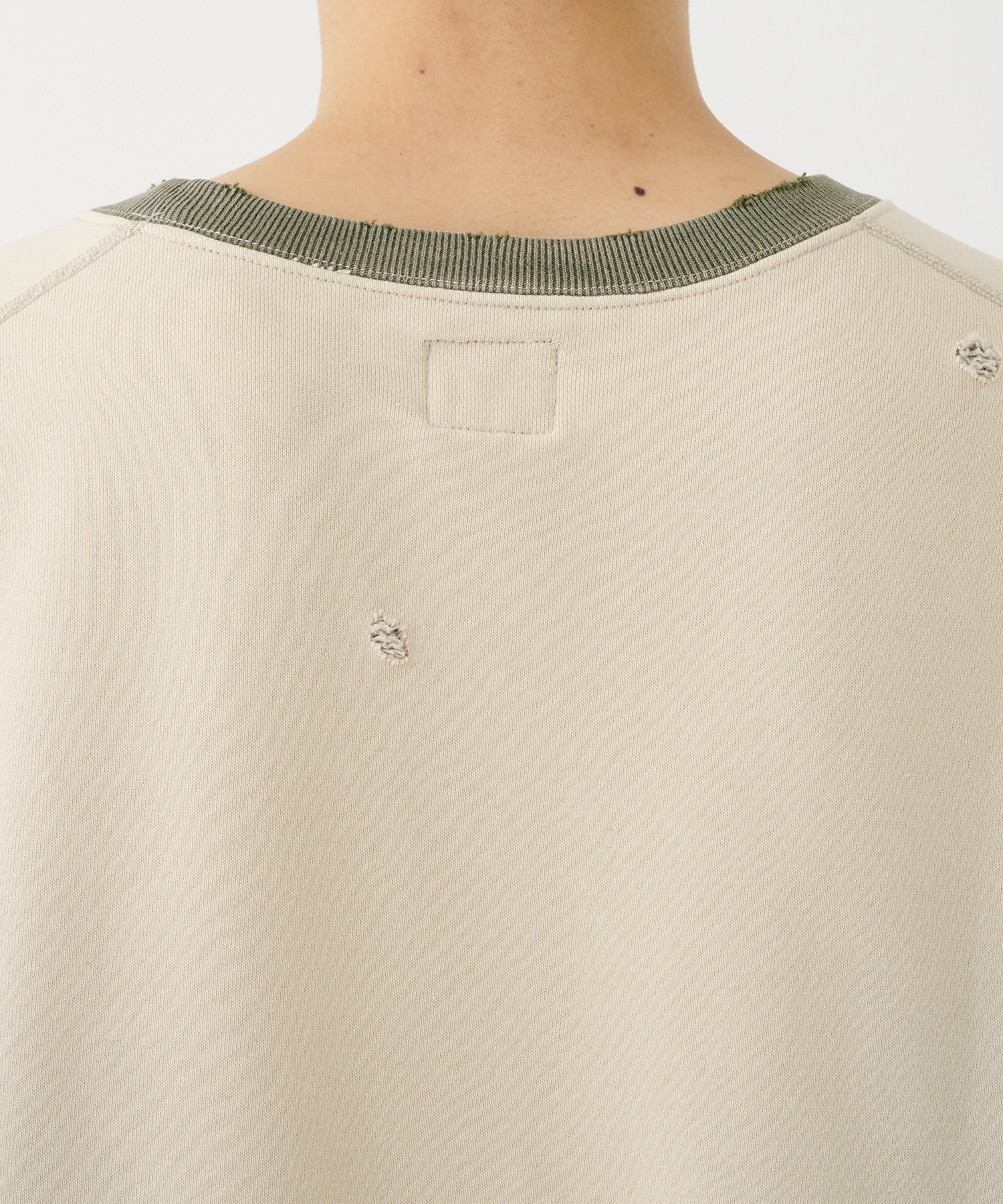2-Tone Crew Neck Sweat Shirt - Cotton French Terry NEEDLES