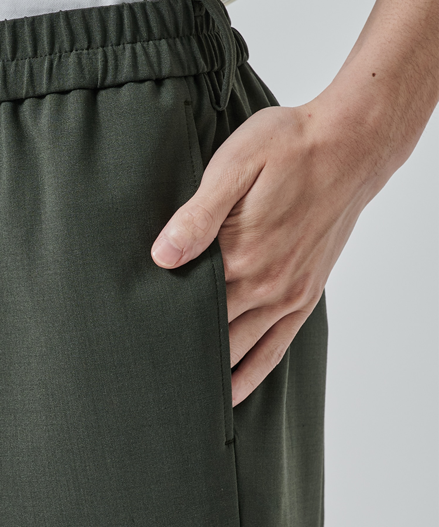 SUMMER WOOL TAPERED SLACKS STUDIOUS