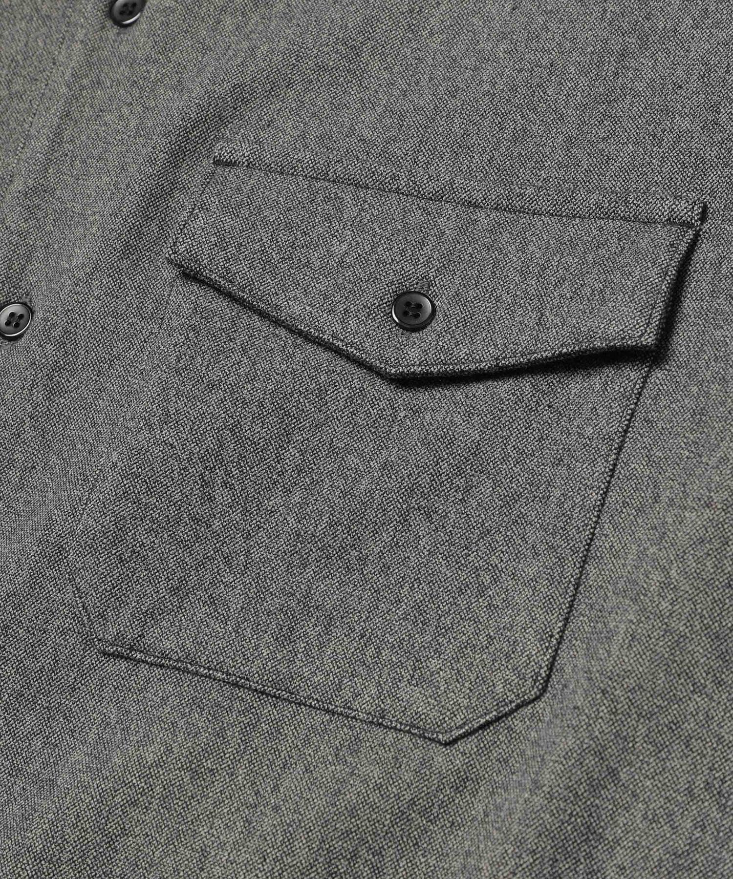 PEACHSKIN STRETCH GABARDINE /CPO SHIRT MR.OLIVE