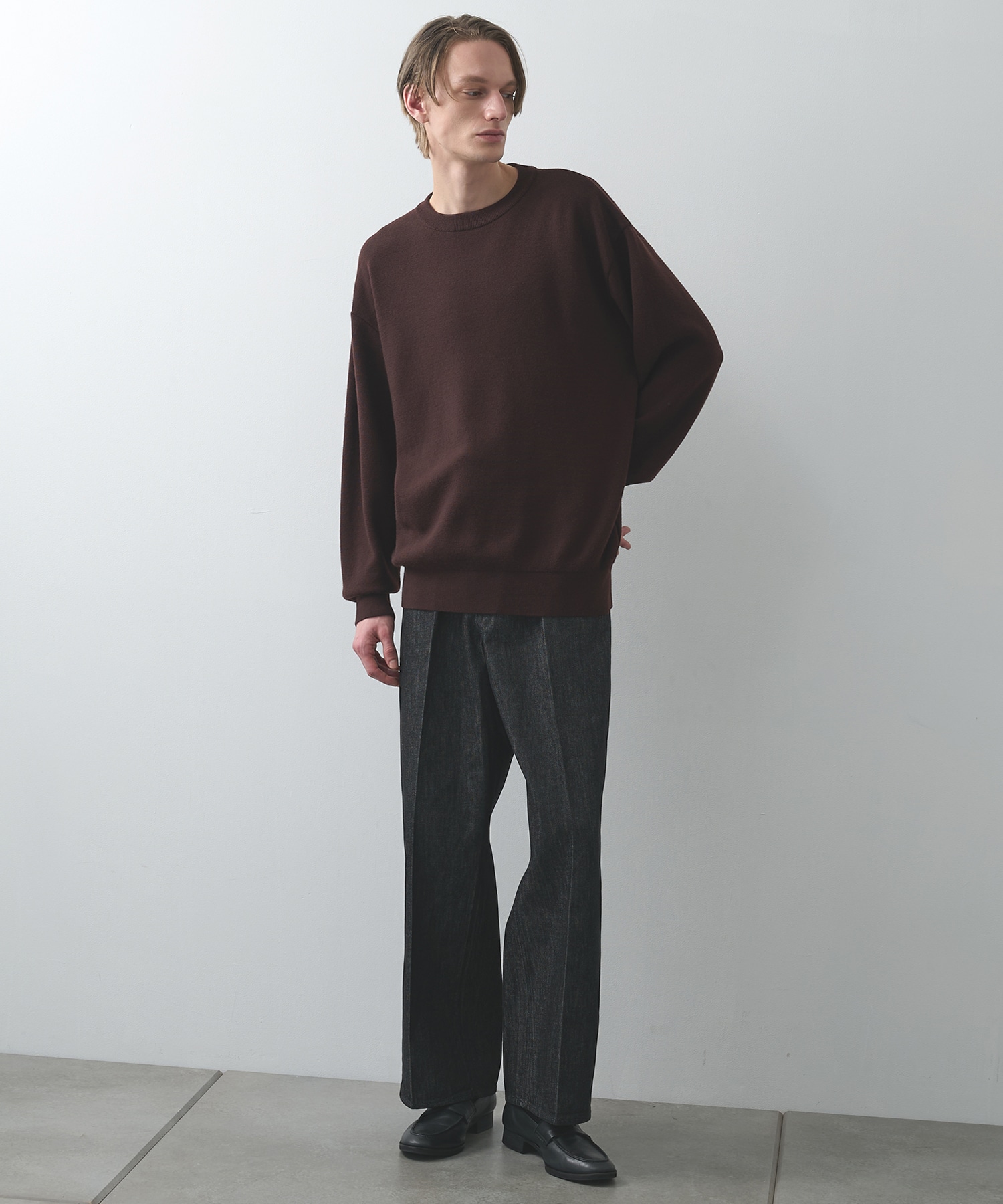 LINTRACK WIDE DENIM TROUSERS STUDIOUS