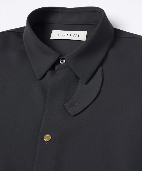 Double Cloth Chin Tab Long Sleeve Shirt CULLNI