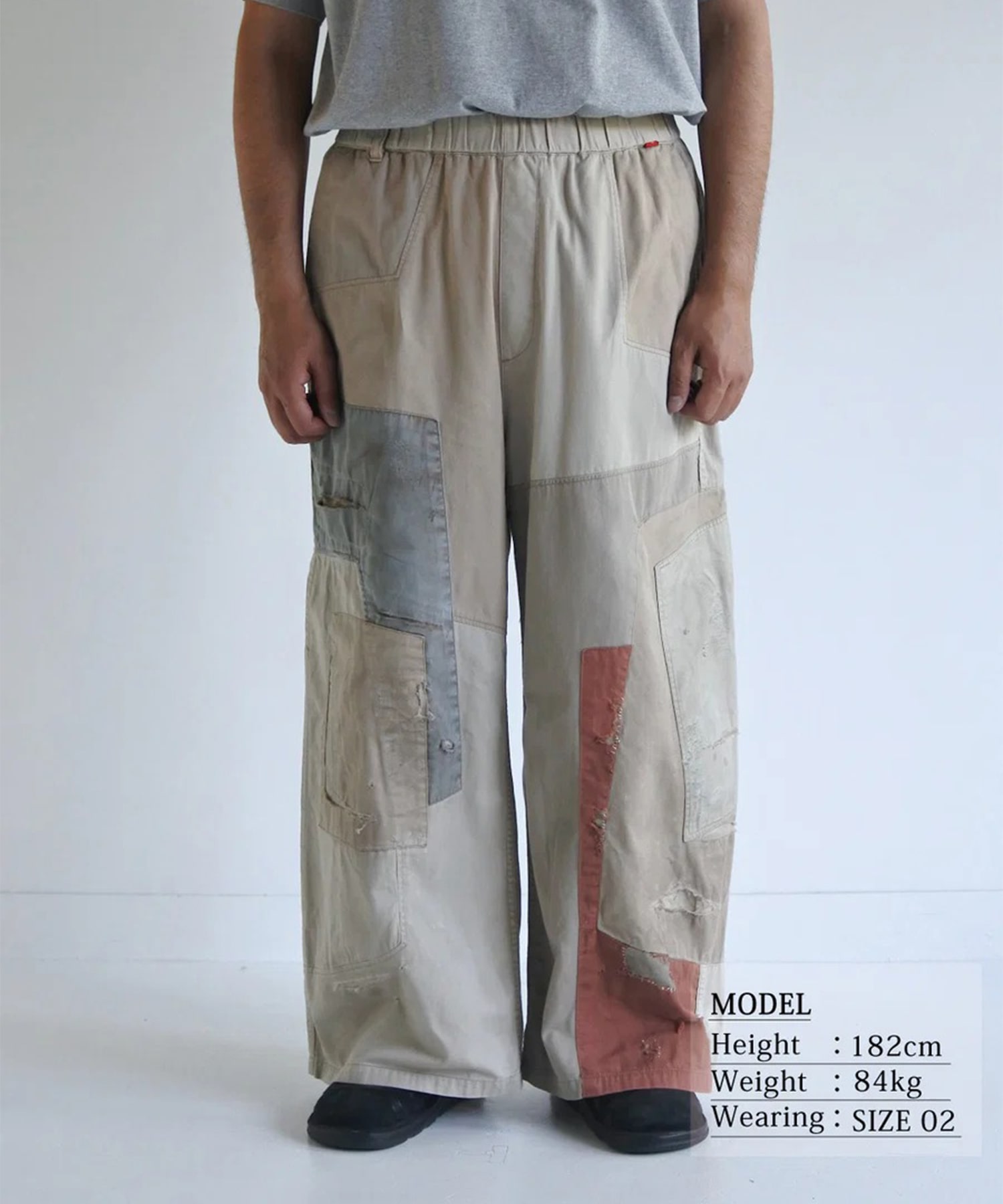 REMAKED MIX PANEL WIDE EASY PANTS ANACHRONORM