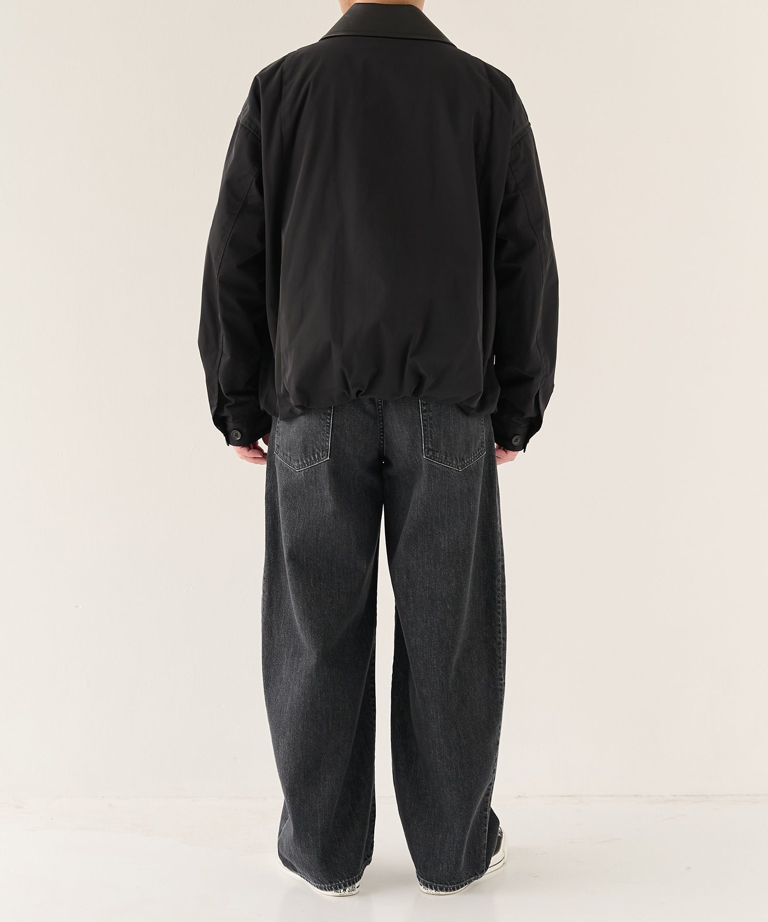 Leather collar Balloon Blouson STUDIOUS