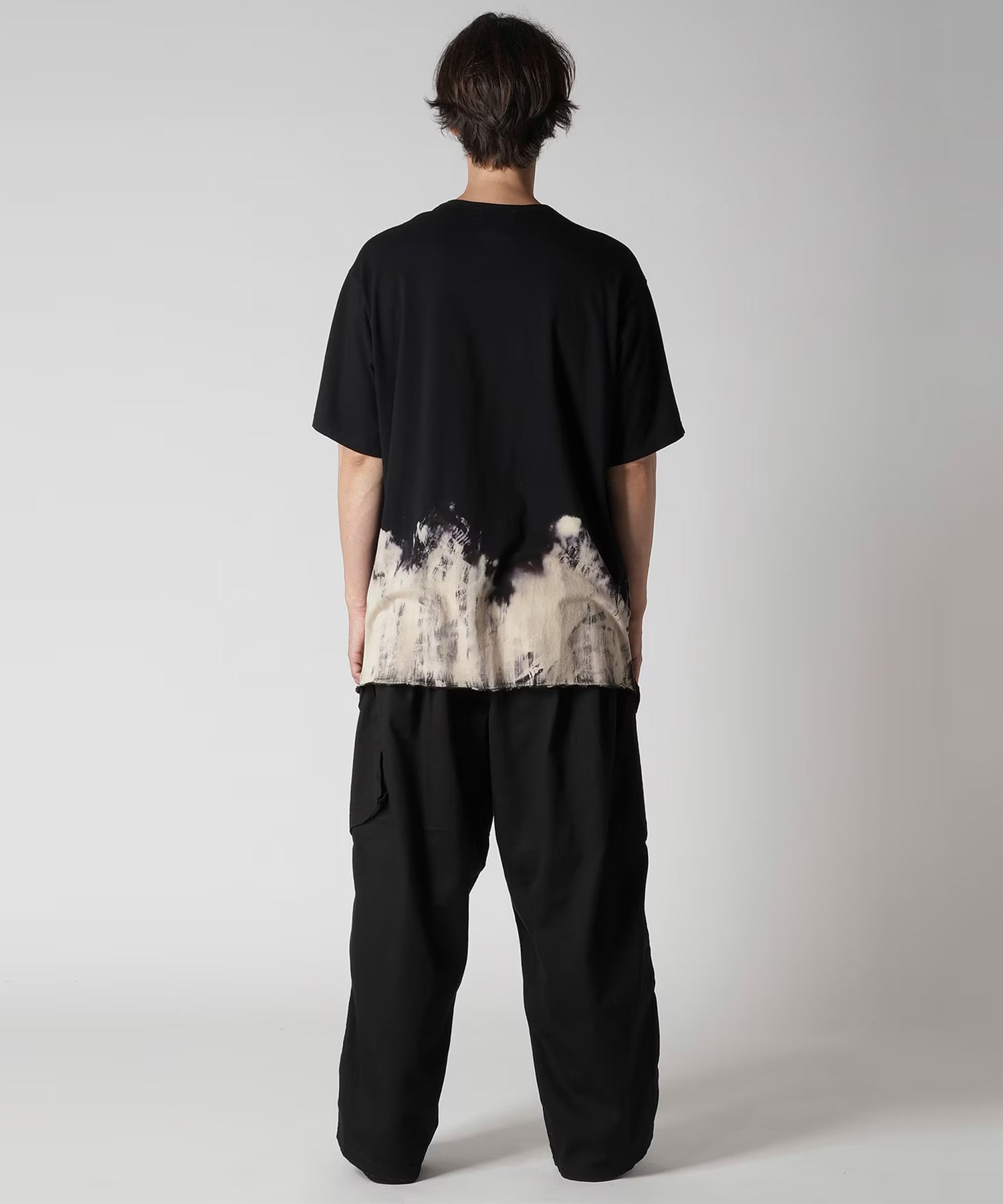 HK-T12-082 S/S TEE 抜染 Yohji Yamamoto