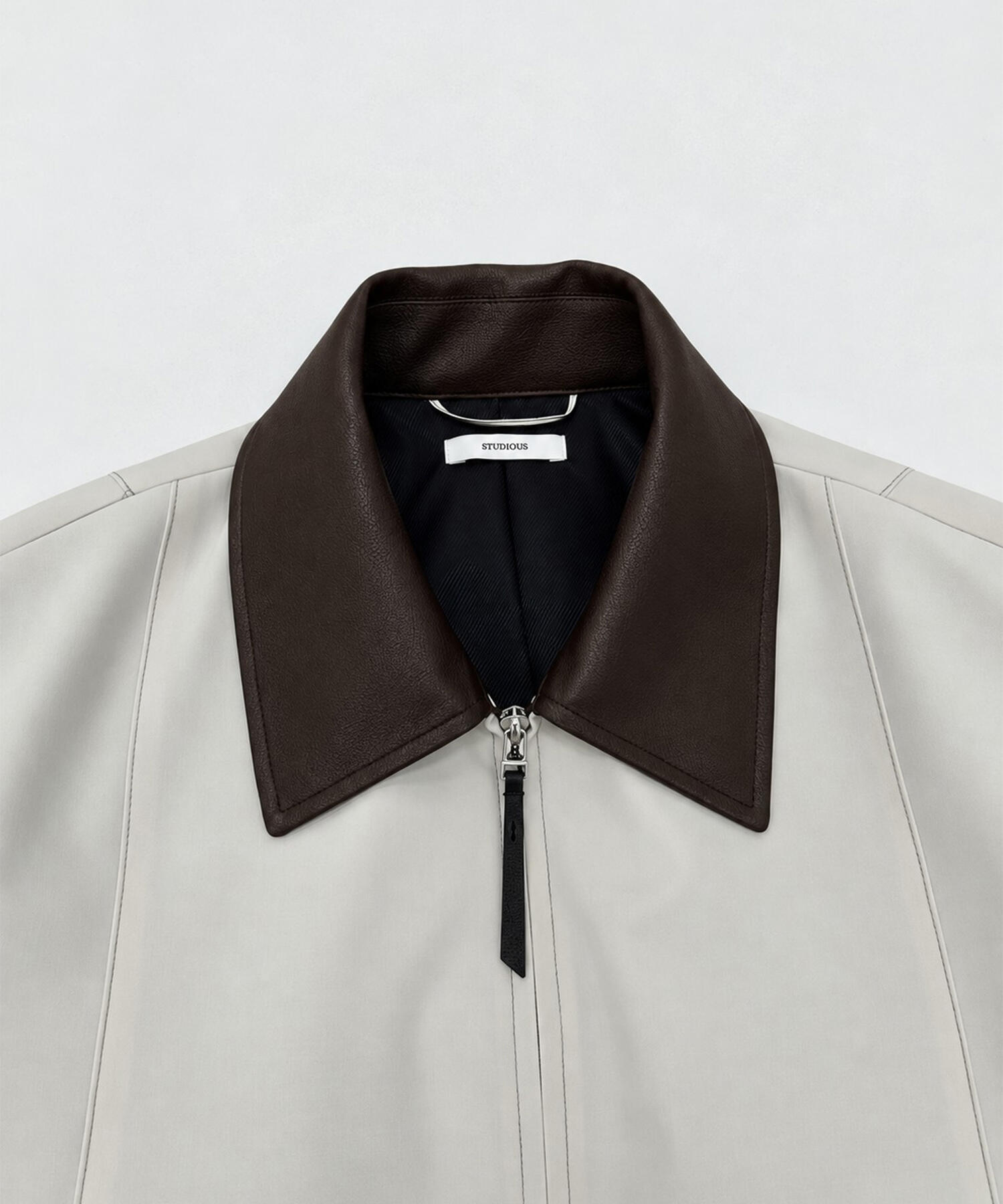 Leather collar Balloon Blouson STUDIOUS