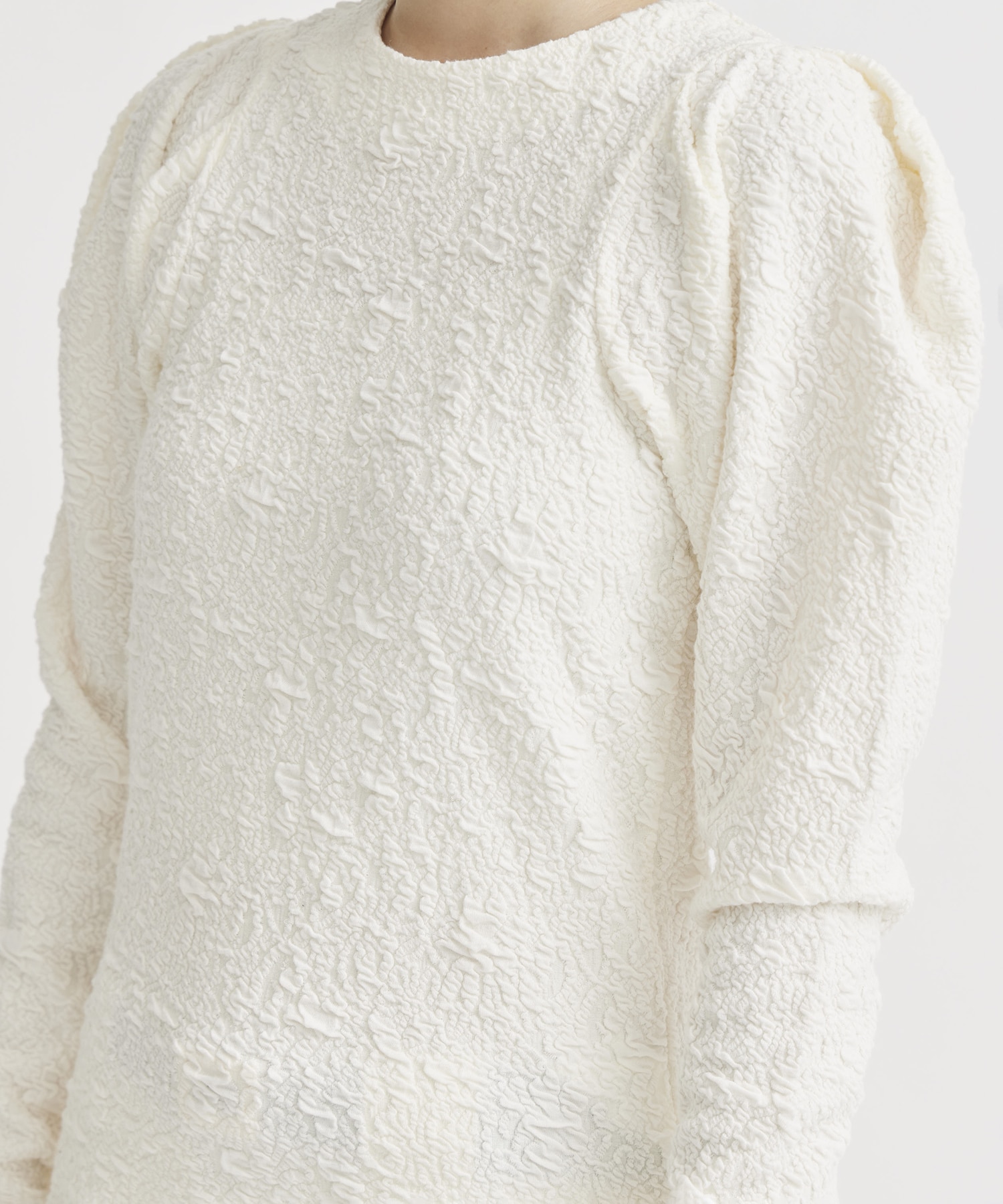 Mutton Sleeve Stretch Lace Top STUDIOUS