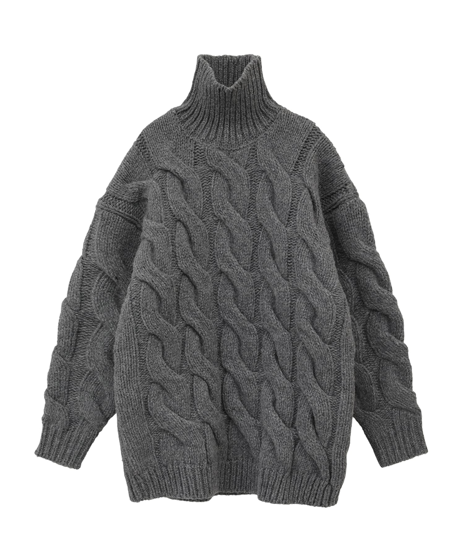 BIG CABLE OVER HAND KNIT TOPS CLANE