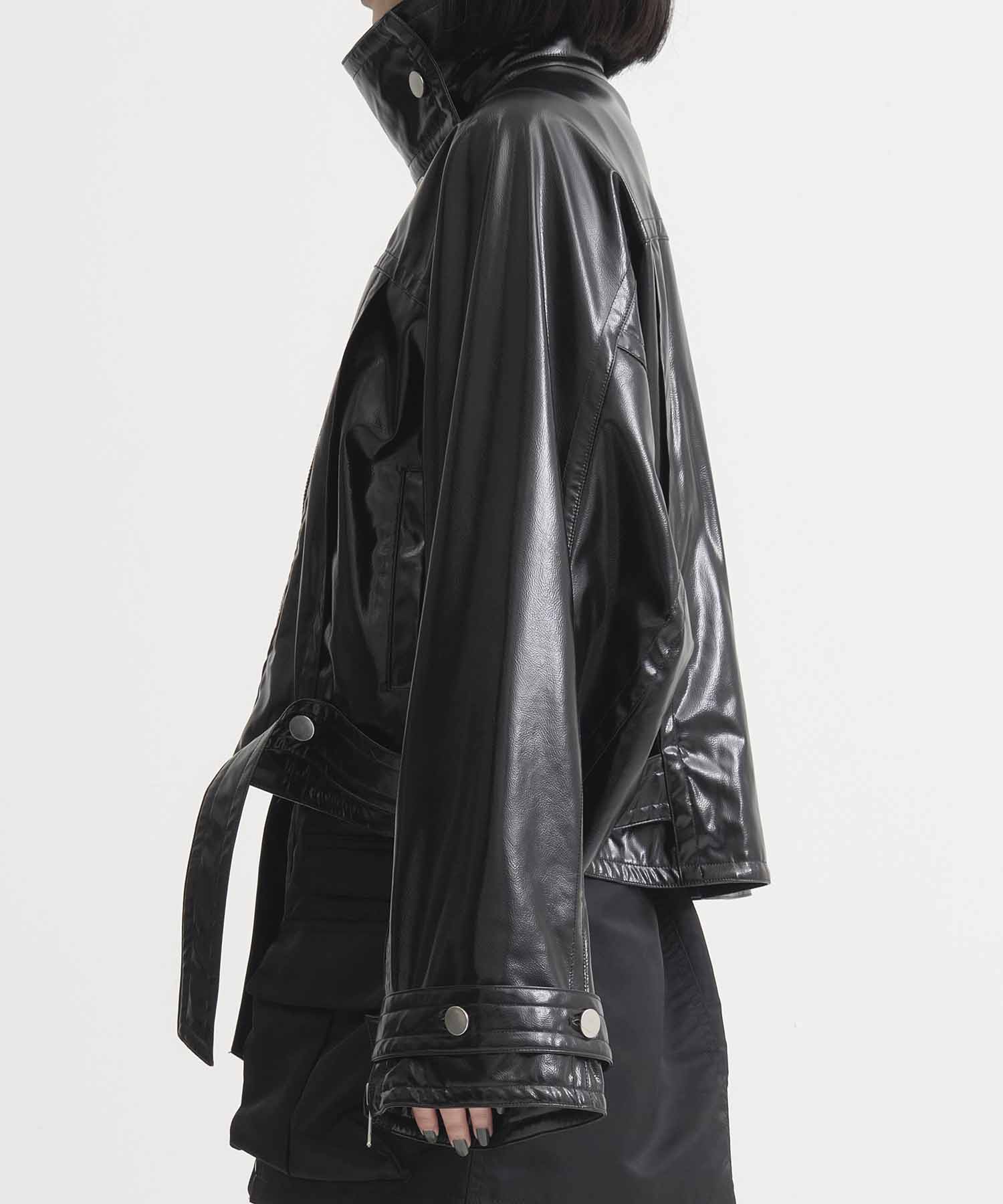 Patent Biker Jacket STUDIOUS