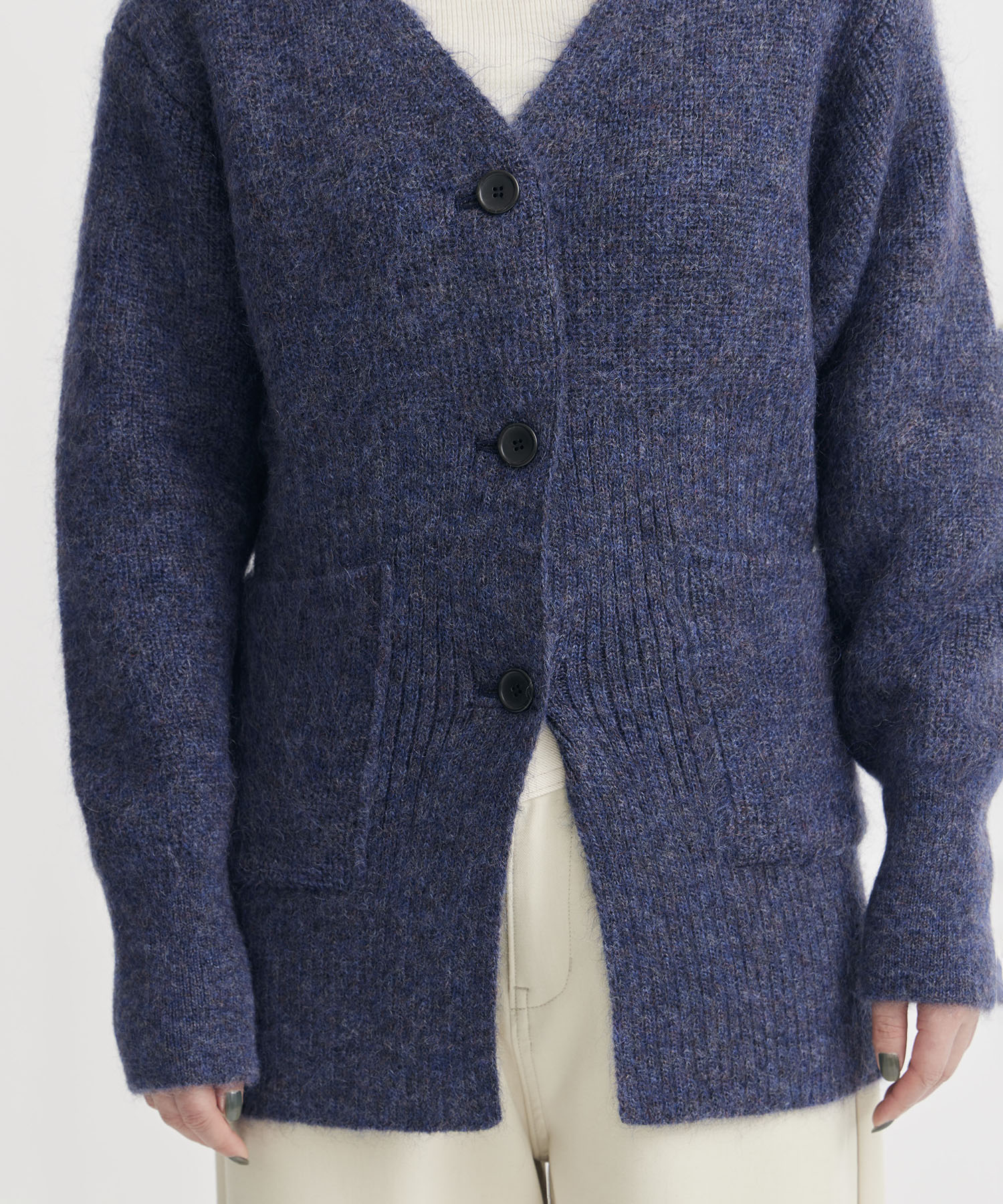 別注GRADIATION MOHAIR CARDIGAN WRAPINKNOT