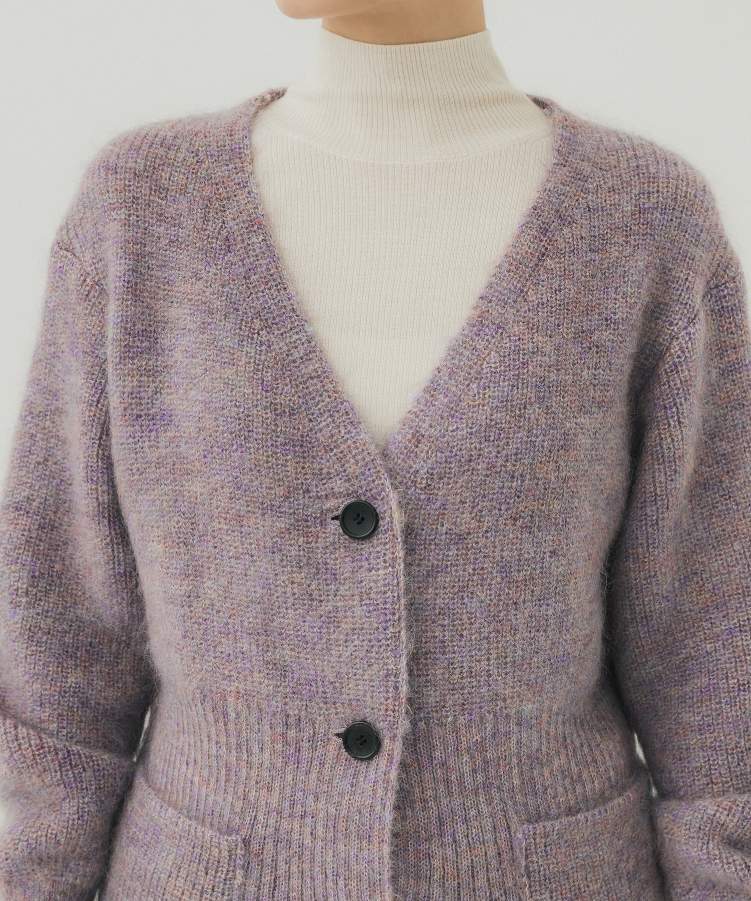 別注GRADIATION MOHAIR CARDIGAN WRAPINKNOT