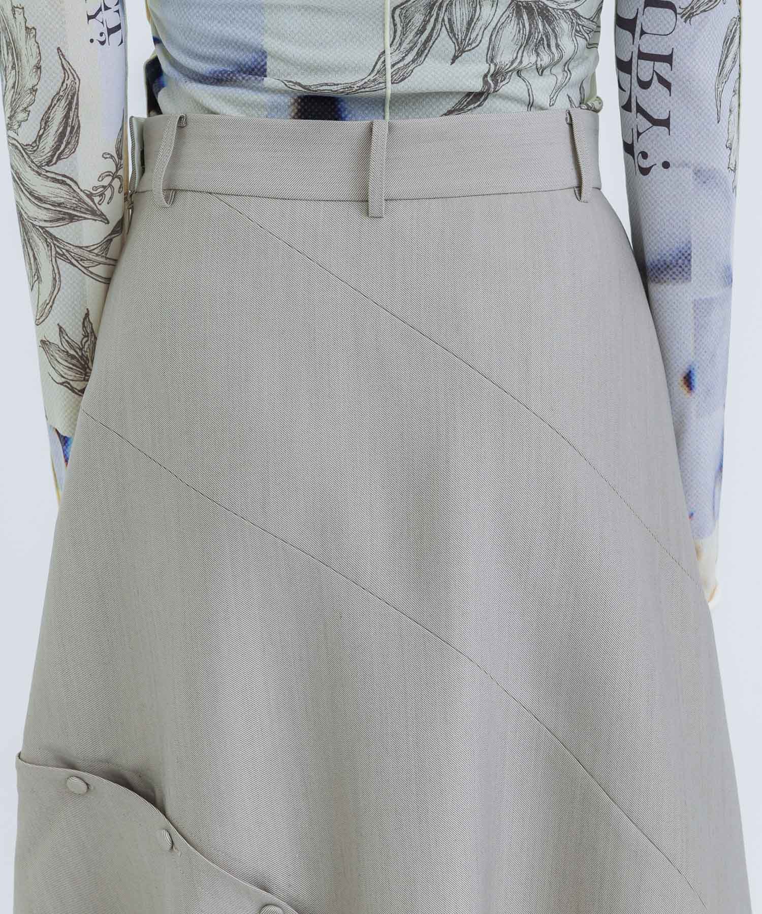 Wave Slashed Skirt STUDIOUS