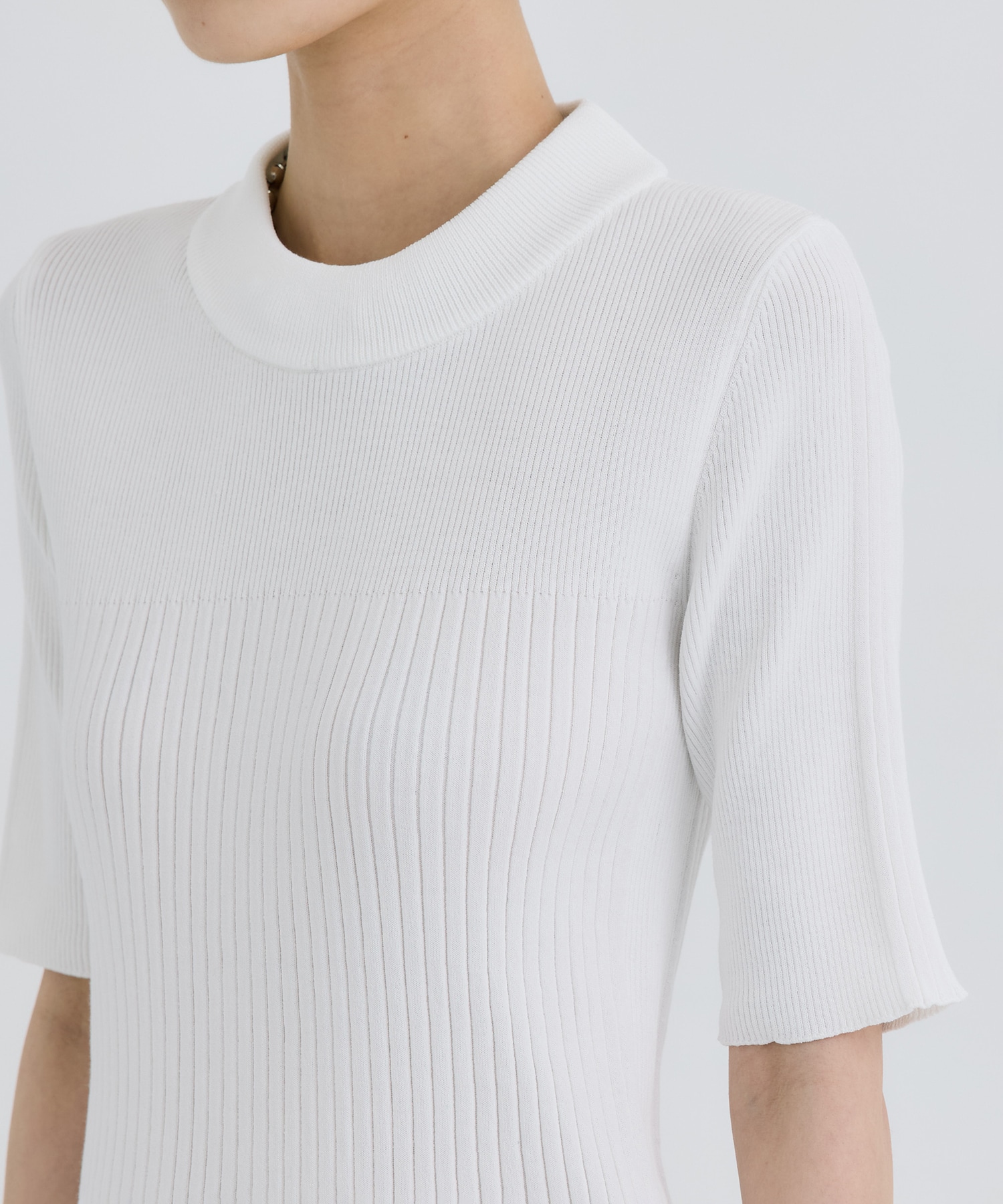 別注HALF SLEEVE RIB TOP WRAPINKNOT