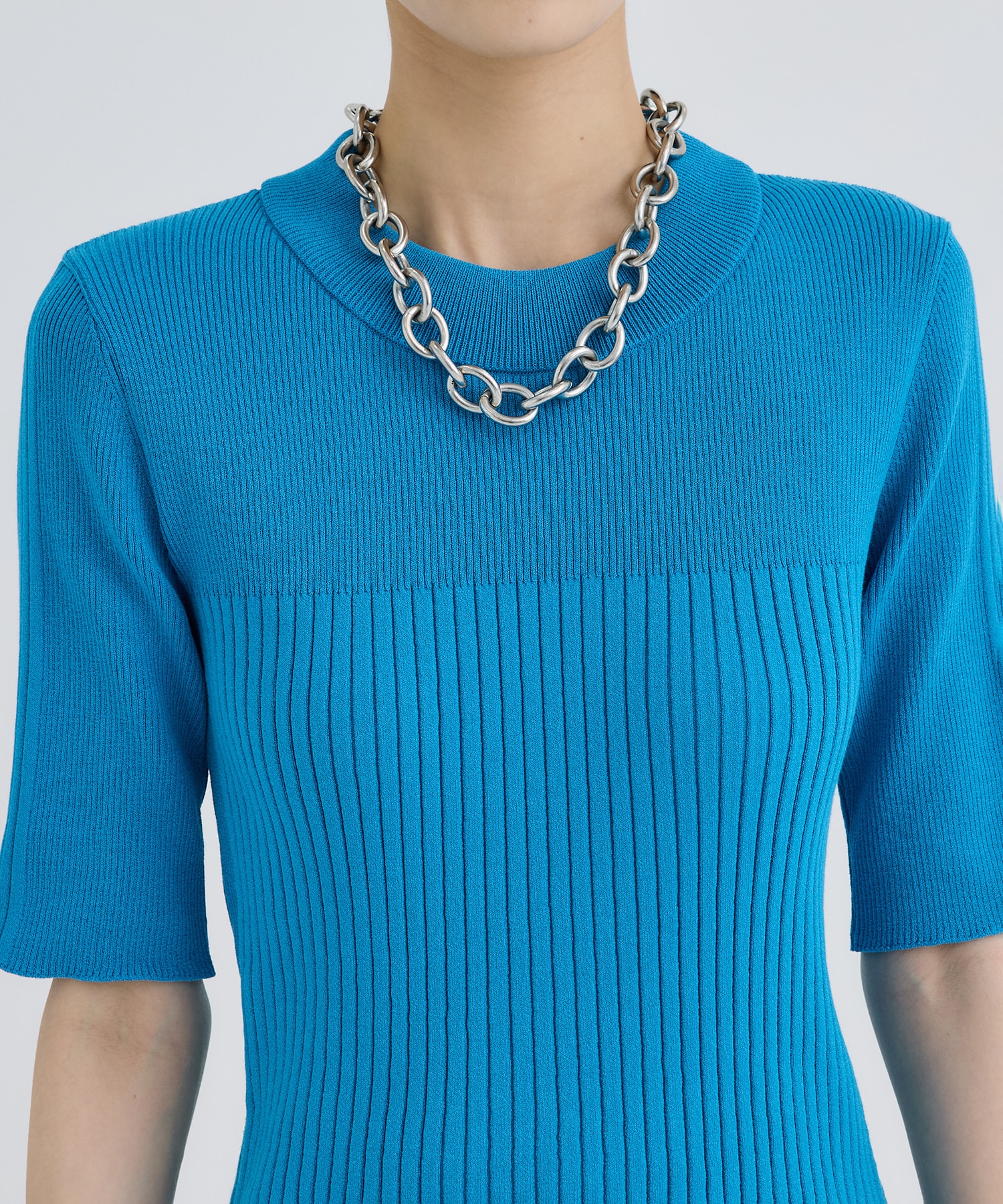 別注HALF SLEEVE RIB TOP WRAPINKNOT