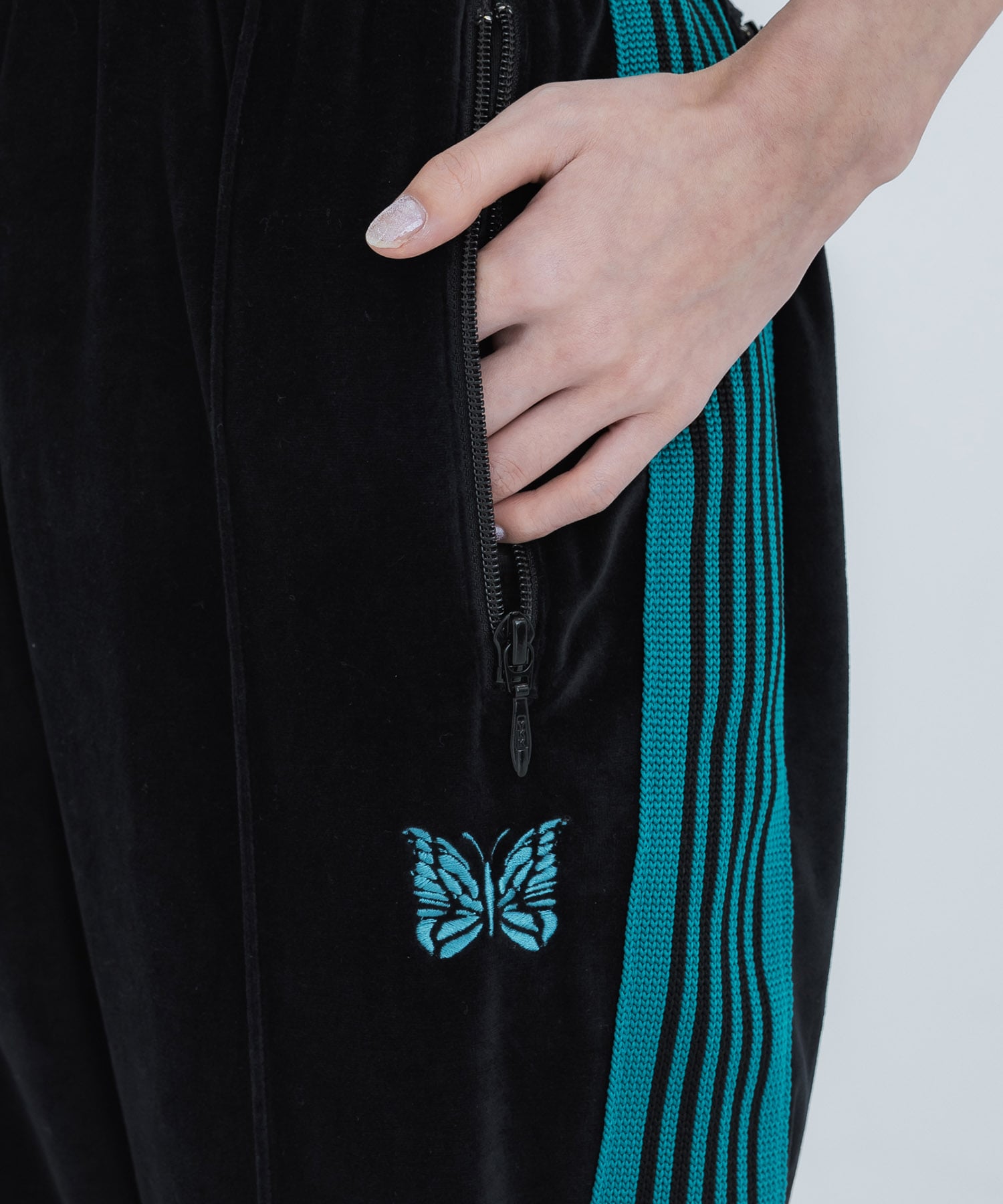 Narrow Track Pant - C/Pe Velour Needles