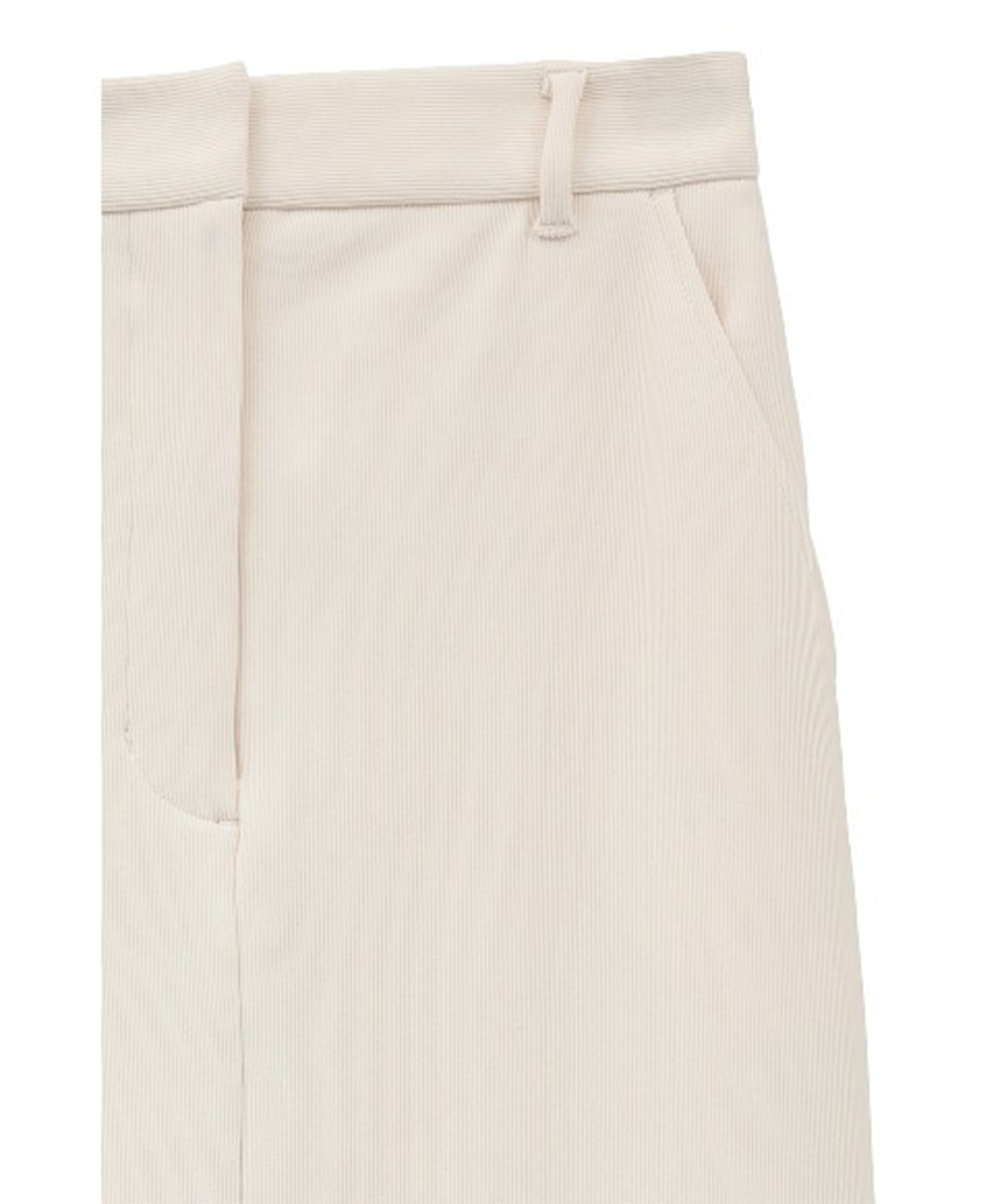 RIB STRIPE STRAIGHT SKIRT CLANE