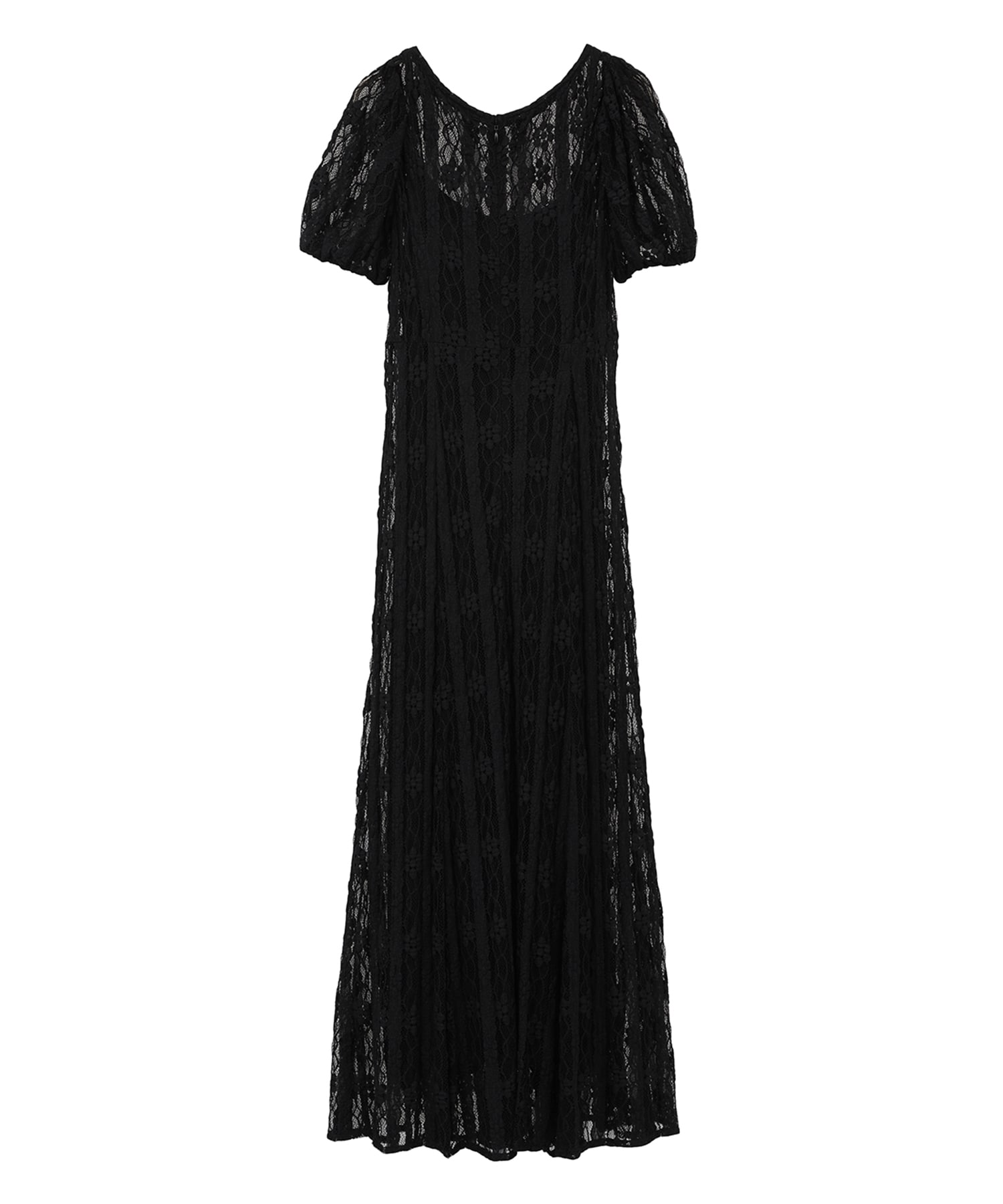 LACE MINI PUFF SLEEVE ONEPIECE CLANE