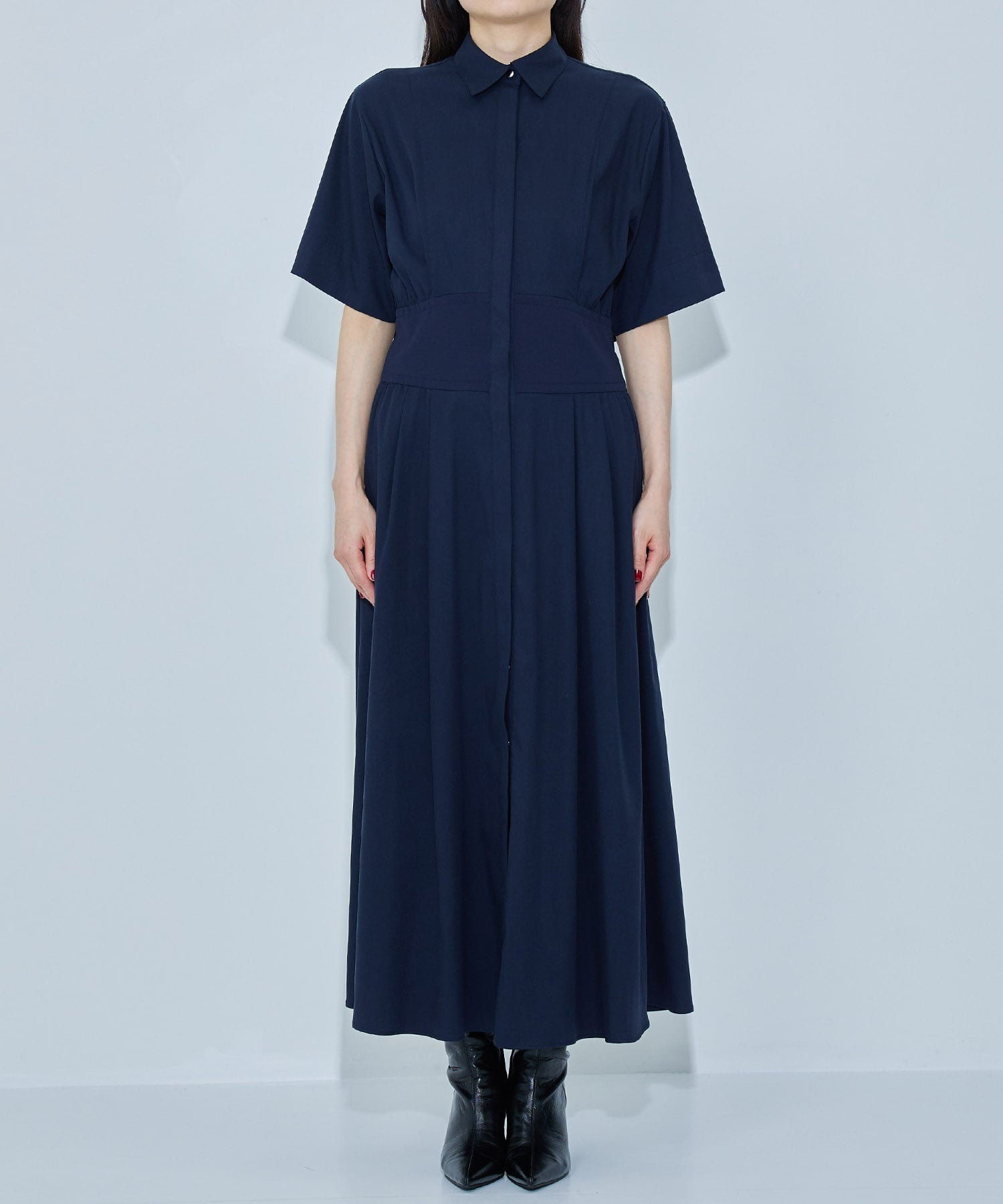 Corset Detail Shirt Dress STUDIOUS