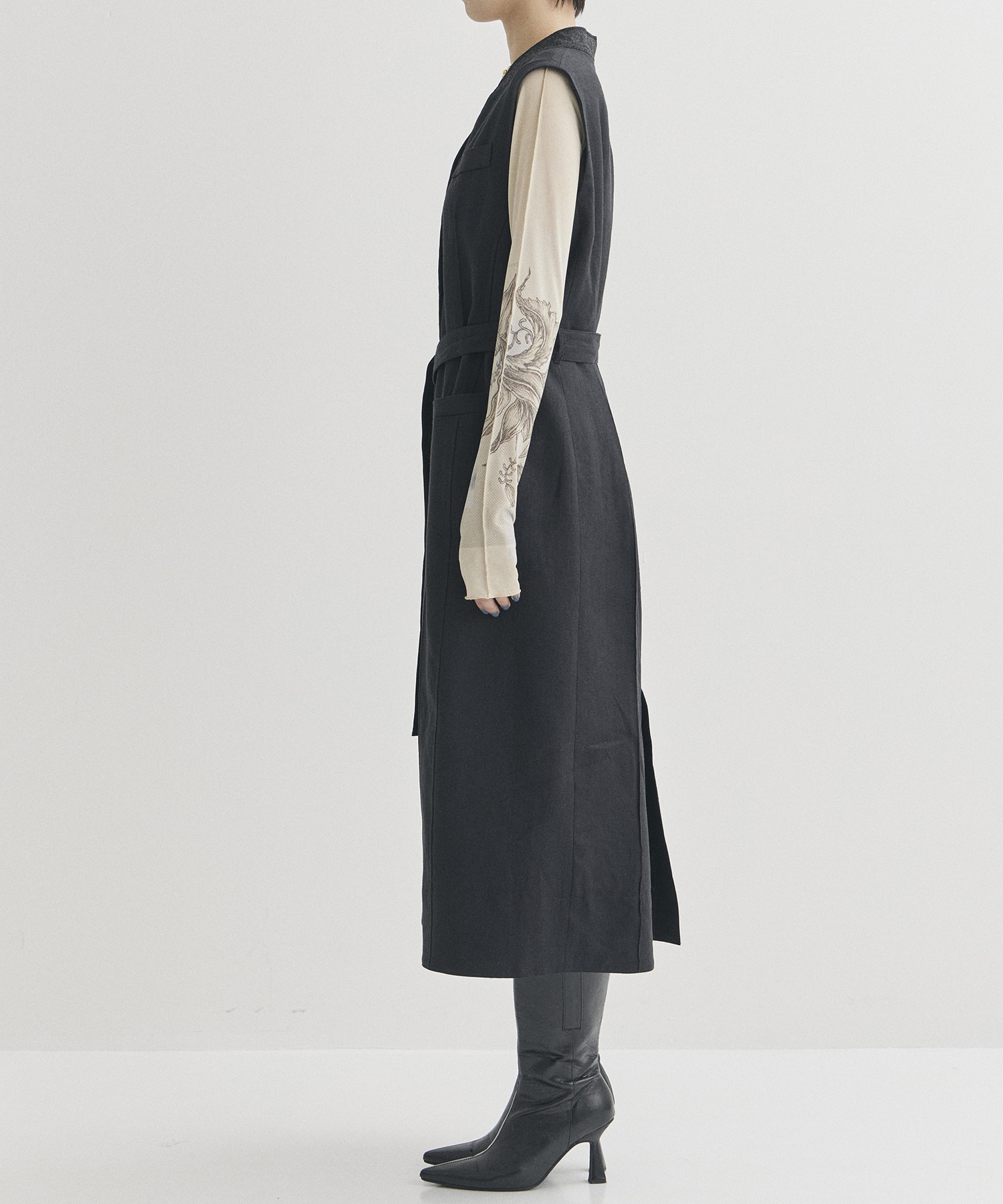 Tailored Linen Gilet Dress STUDIOUS