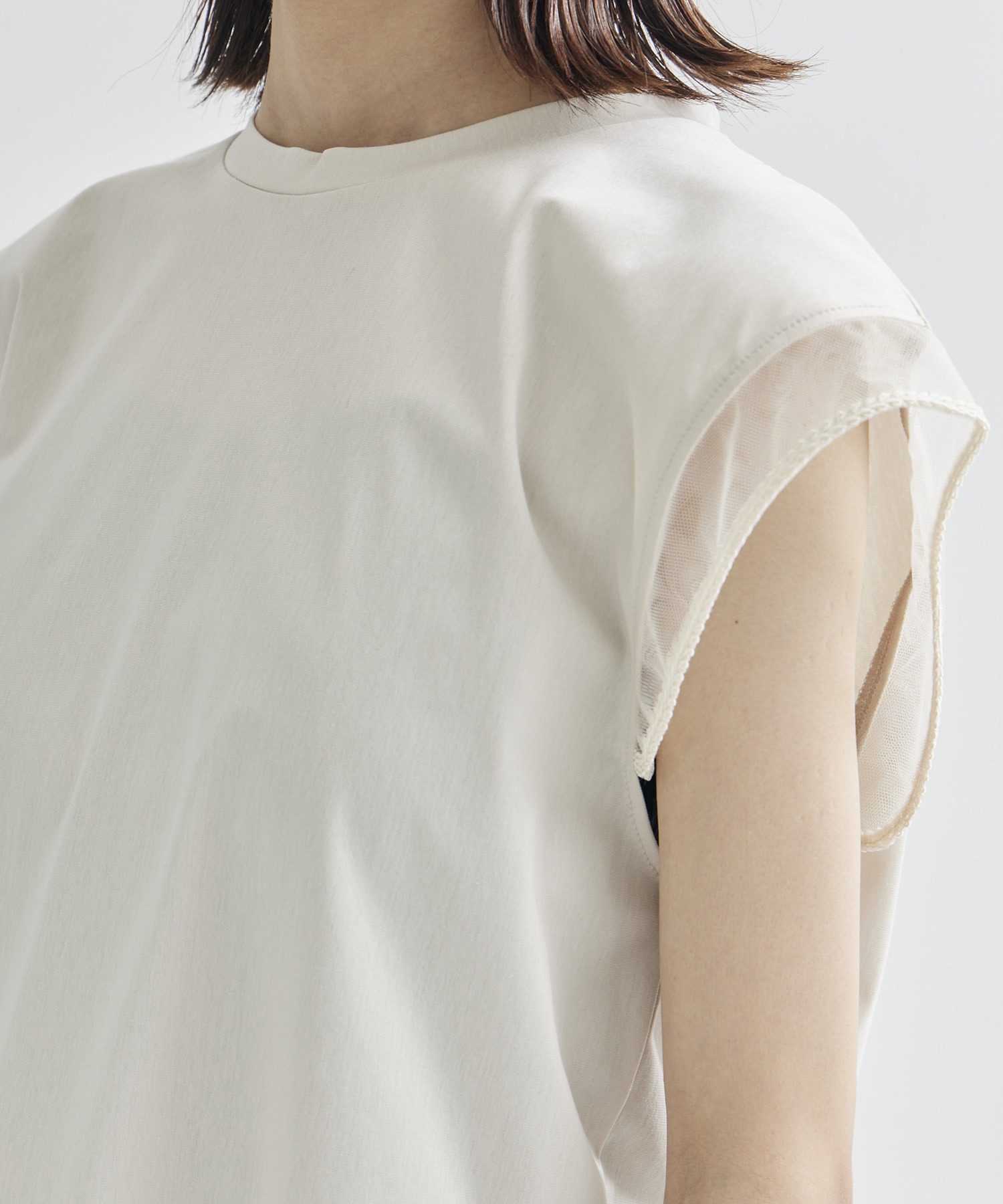 別注China ribbon no sleeve T-shirt tanakadaisuke