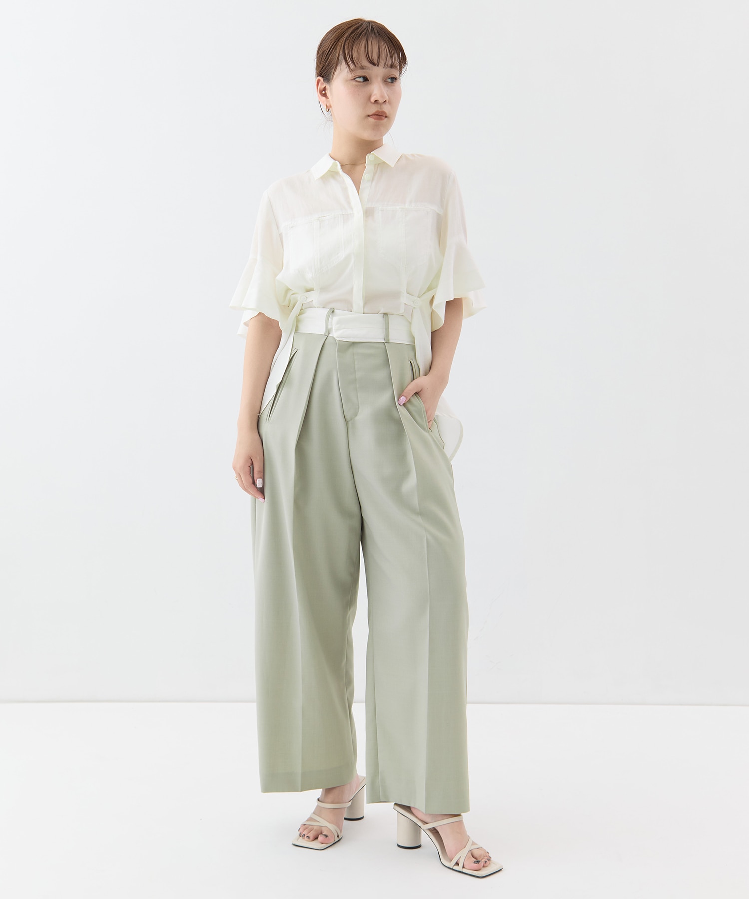 Asymmetric Front Trousers STUDIOUS