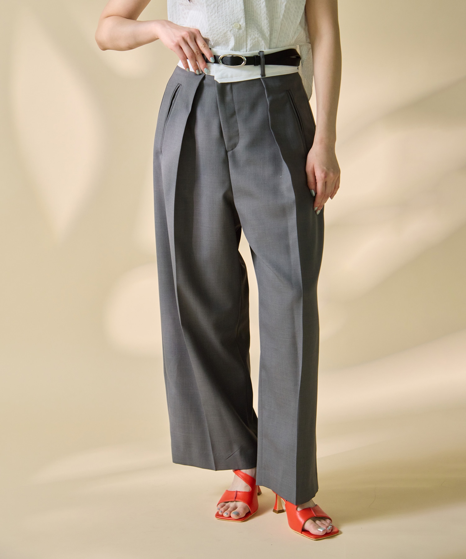 Asymmetric Front Trousers STUDIOUS