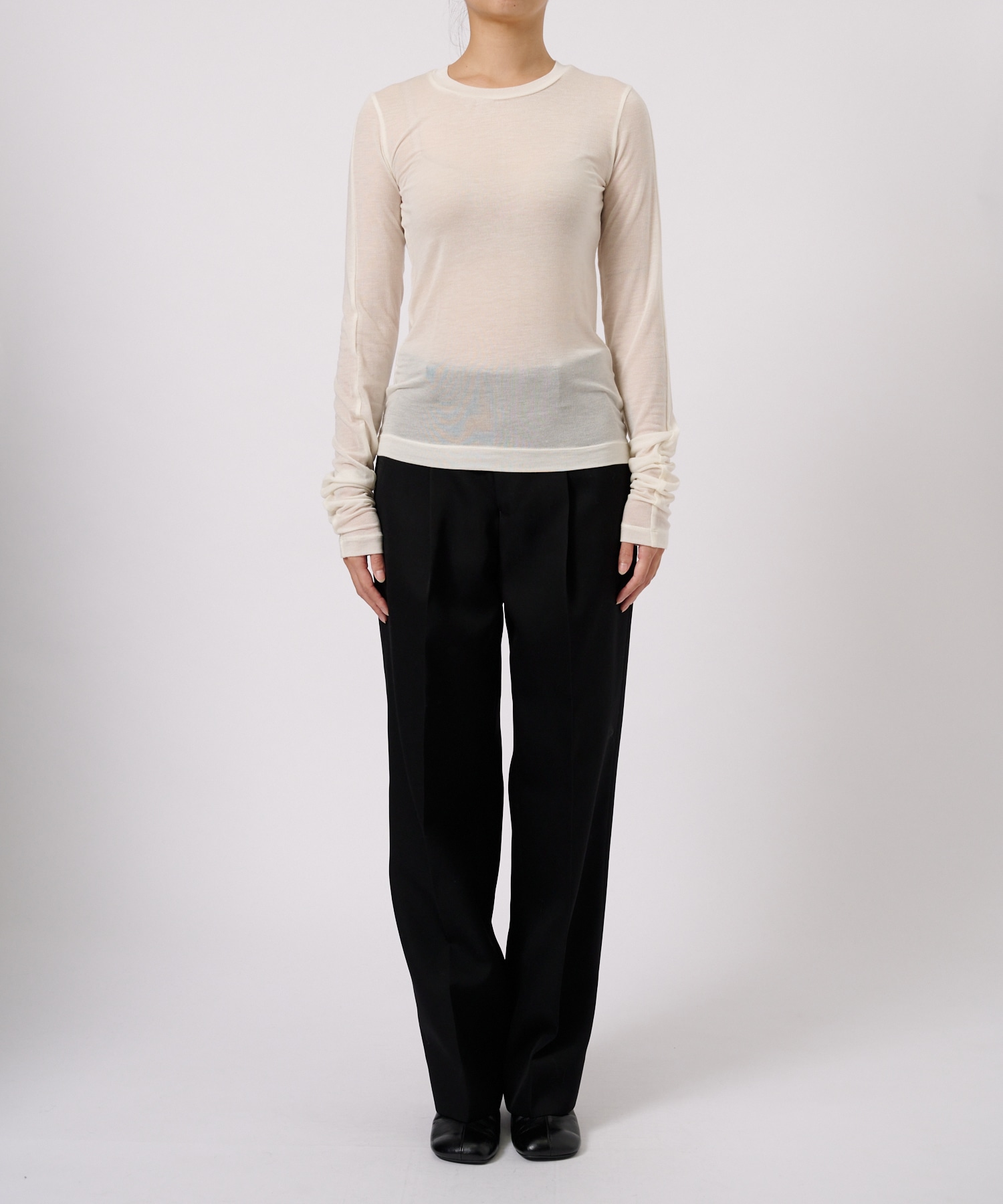 別注TENCEL CASHMERE LONG SLEEVE KNIT CINOH