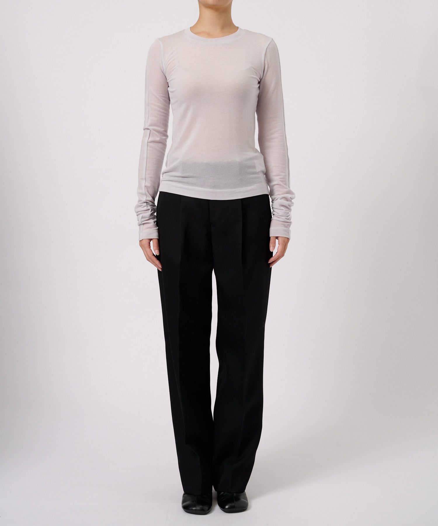 別注TENCEL CASHMERE LONG SLEEVE KNIT CINOH