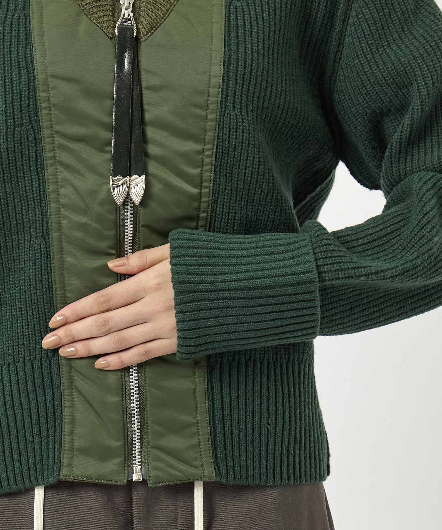 Wool knit zip cardigan TOGA