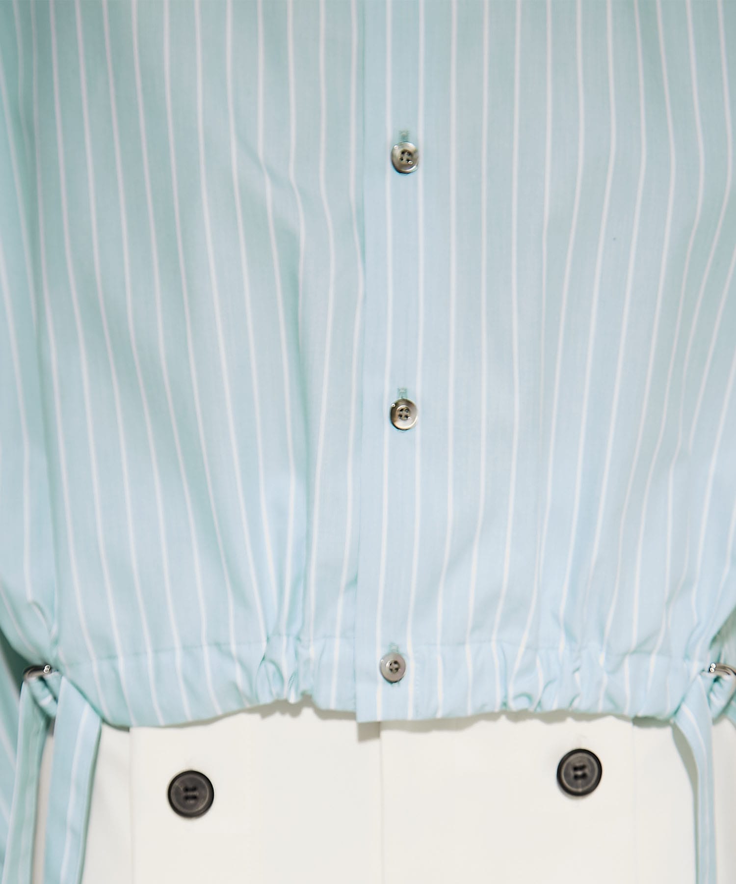 Double Belt Cropped Shirt UJOH