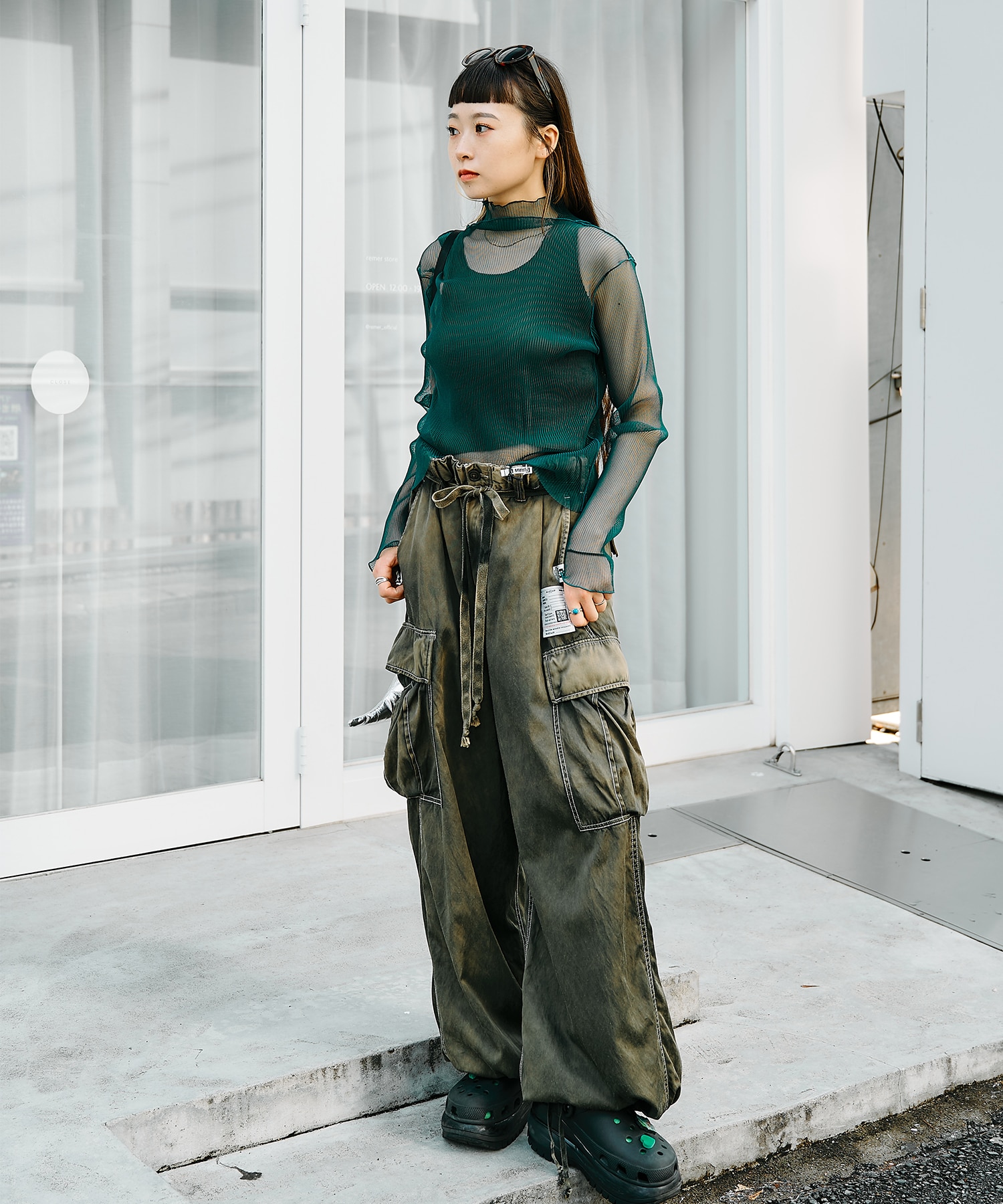 SHEER LAYERED LONG SLEEVE TOP kotohayokozawa