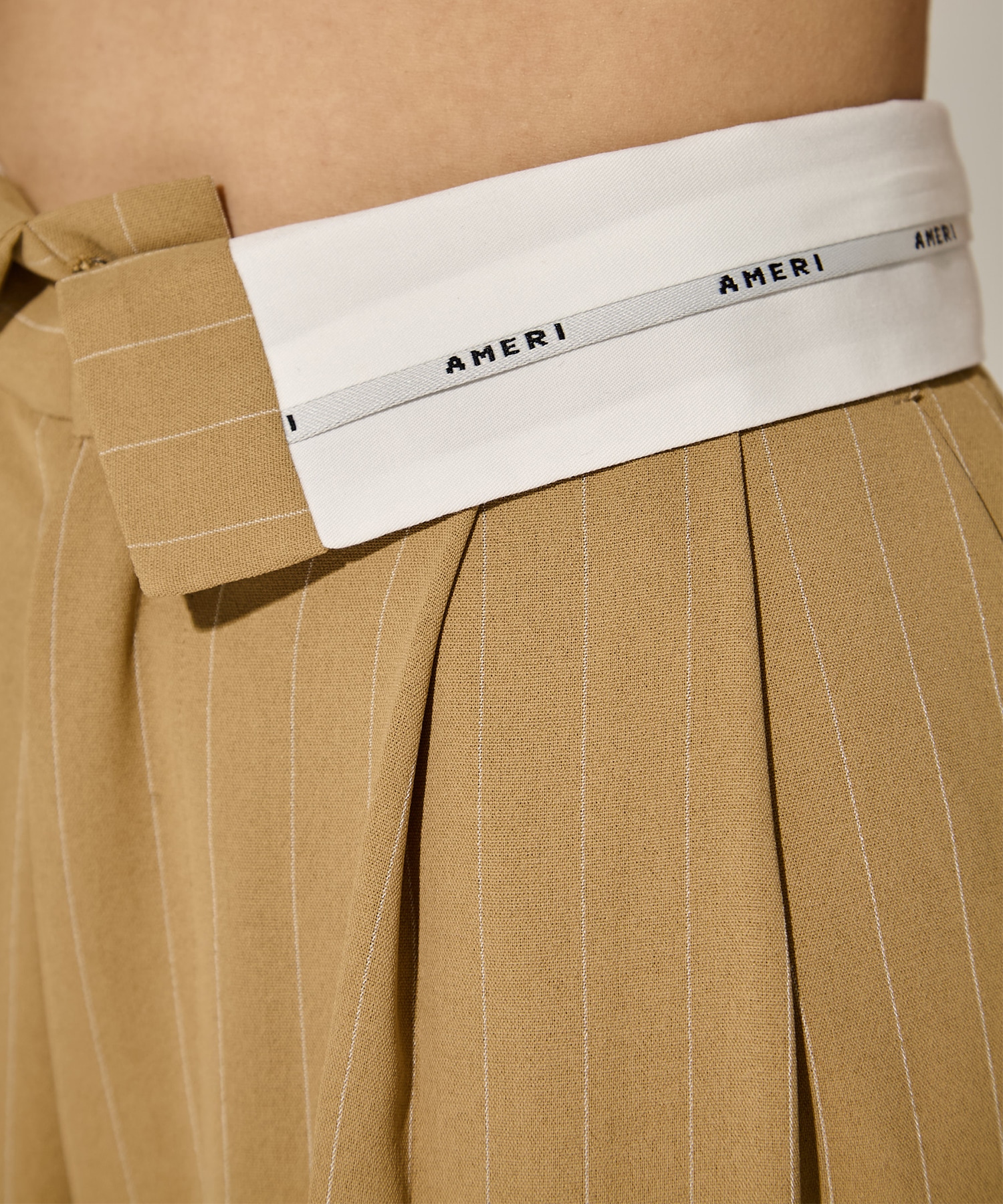 TURN BACK WATIST WIDE PANTS AMERI