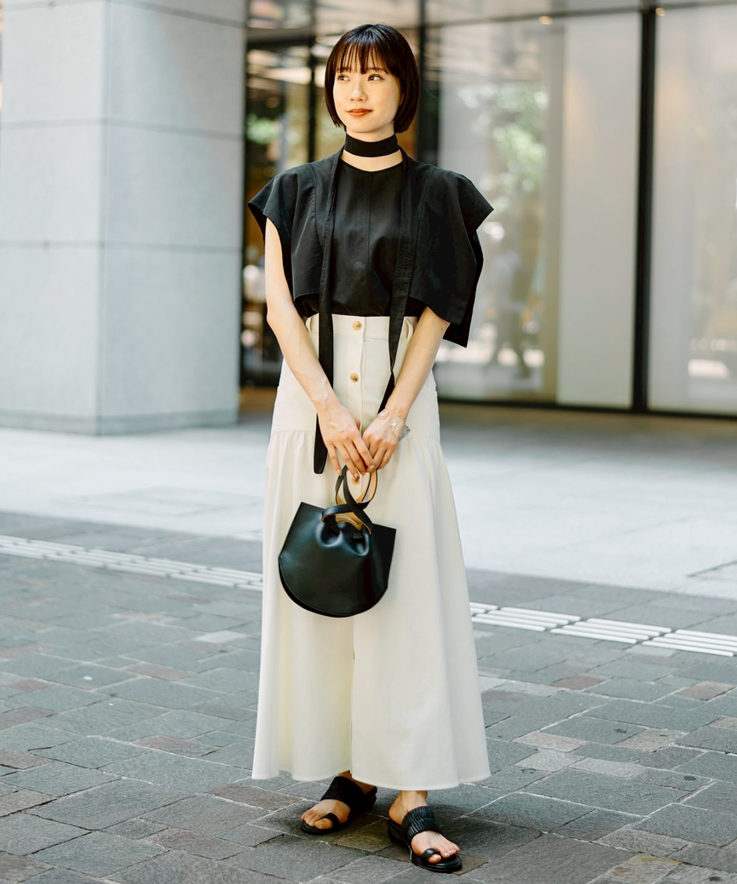 SQUARE SLEEVE BLOUSE CLANE