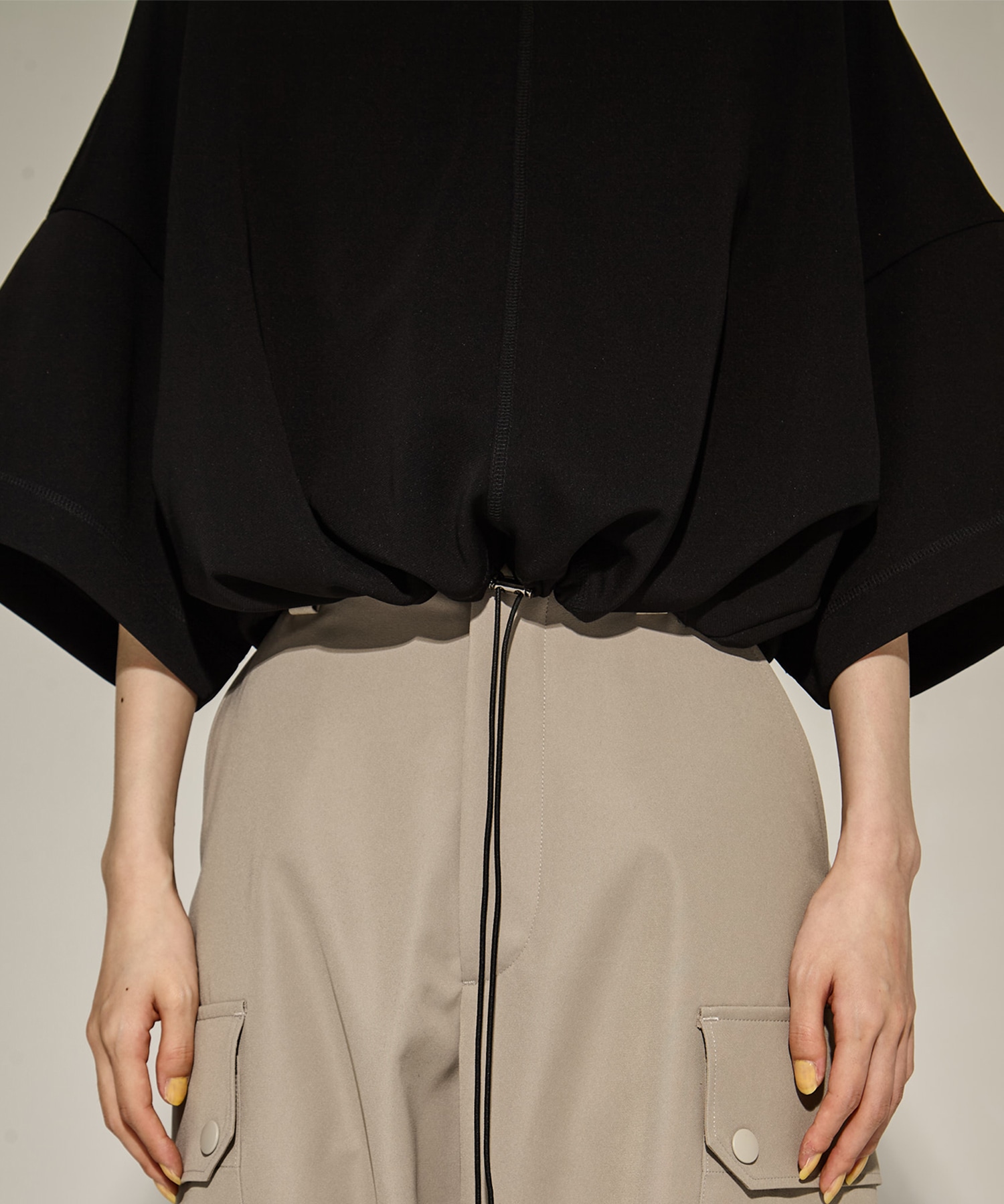 Draw Cord Hem Cropped T UJOH
