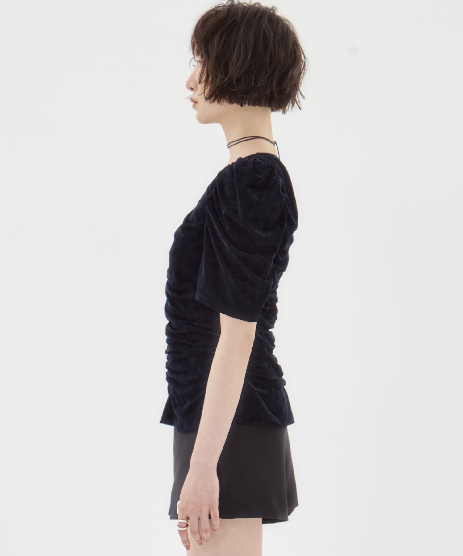 別注VELOUR GATHERD TOP FETICO