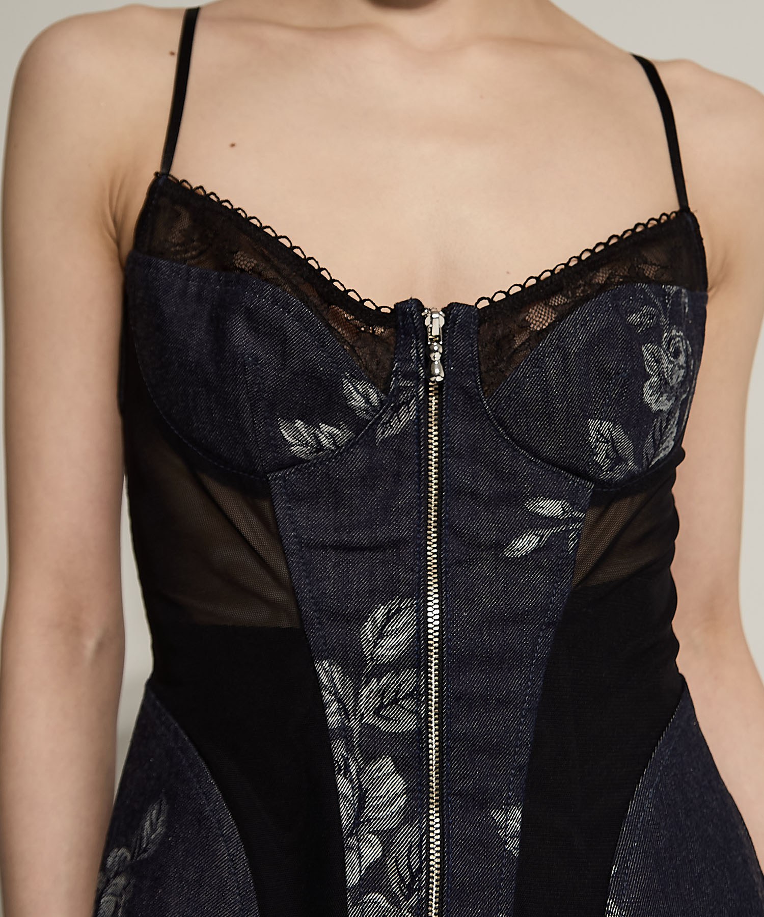 ROSE DENIM BUSTIER FETICO