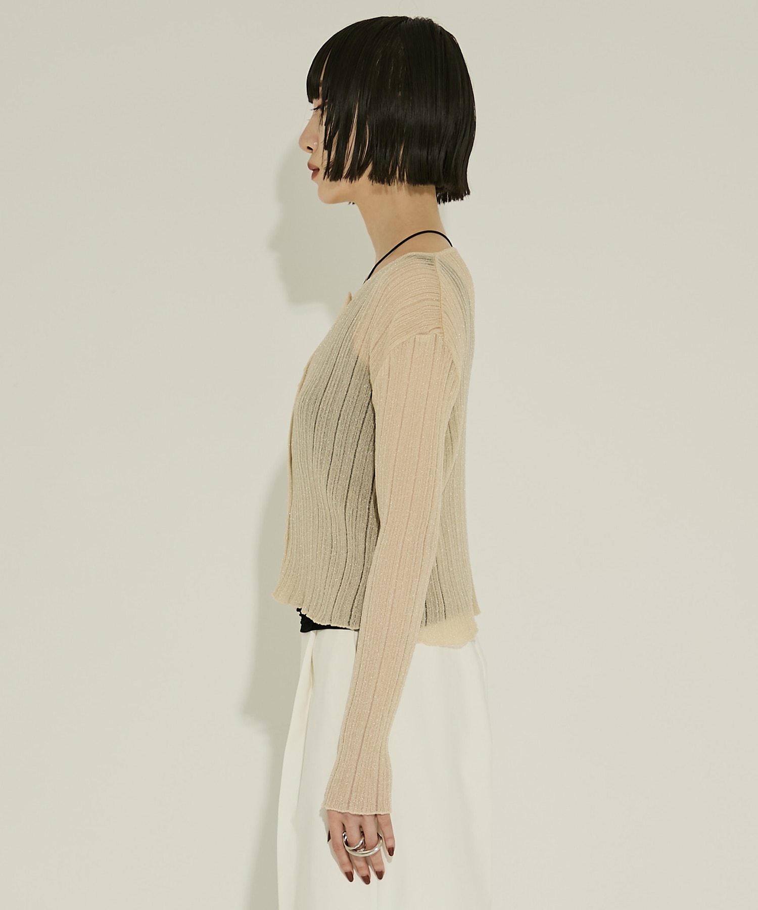 SHEER RANDOM LIB KNIT STUDIOUS