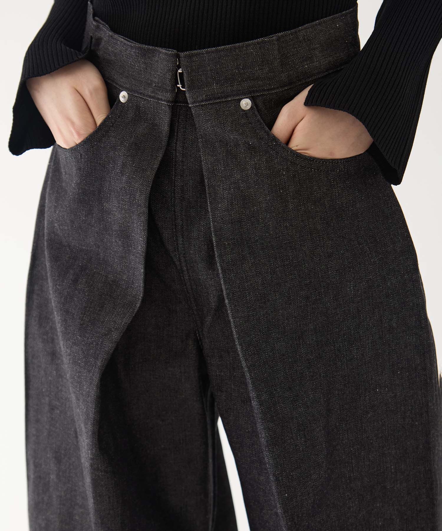 RIGID DENIM WIDE PANTS (SHORT LENGTH) JOHN LAWRENCE SULLIVAN