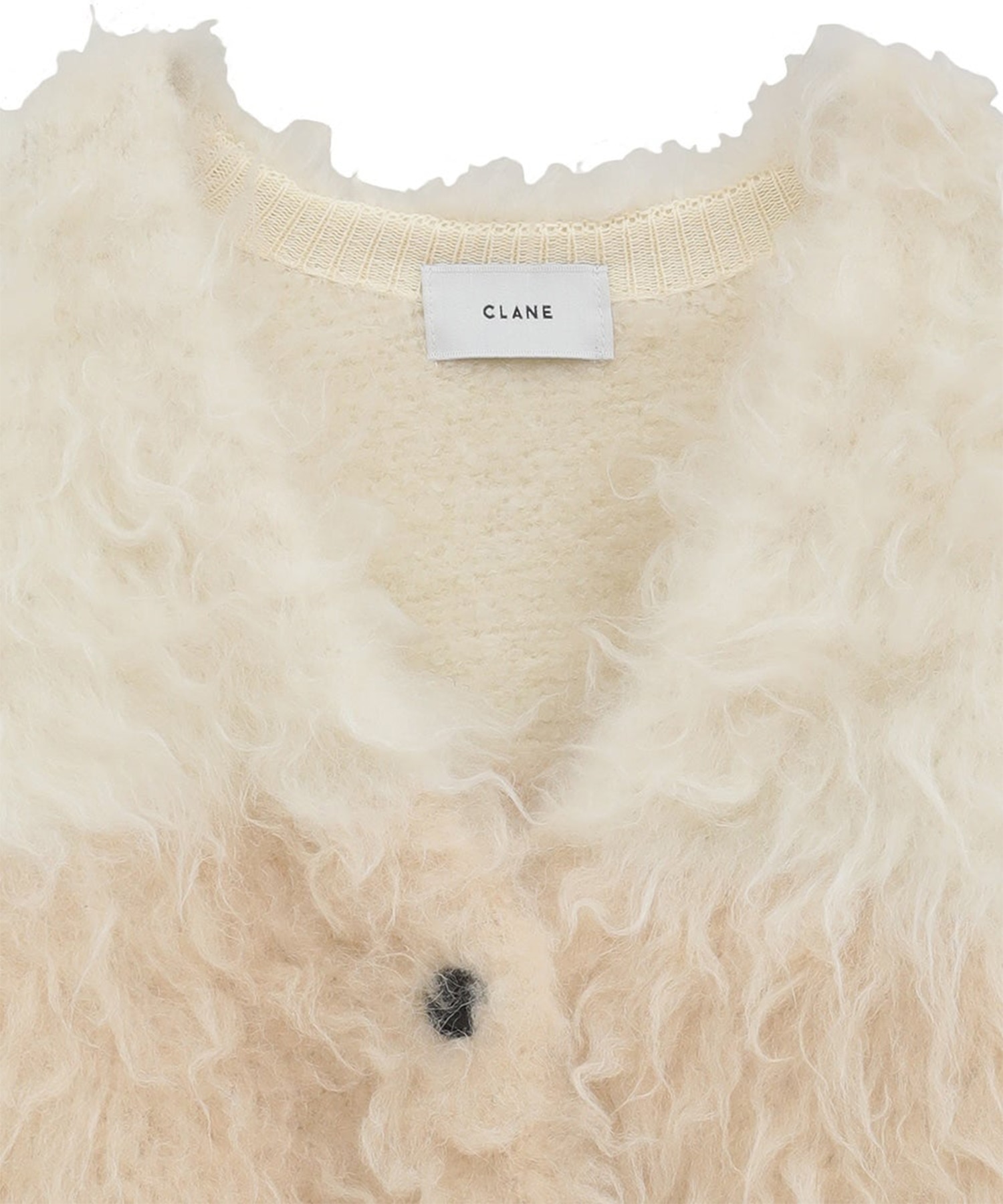 BI COLOR SHAGGY KNIT CARDIGAN CLANE