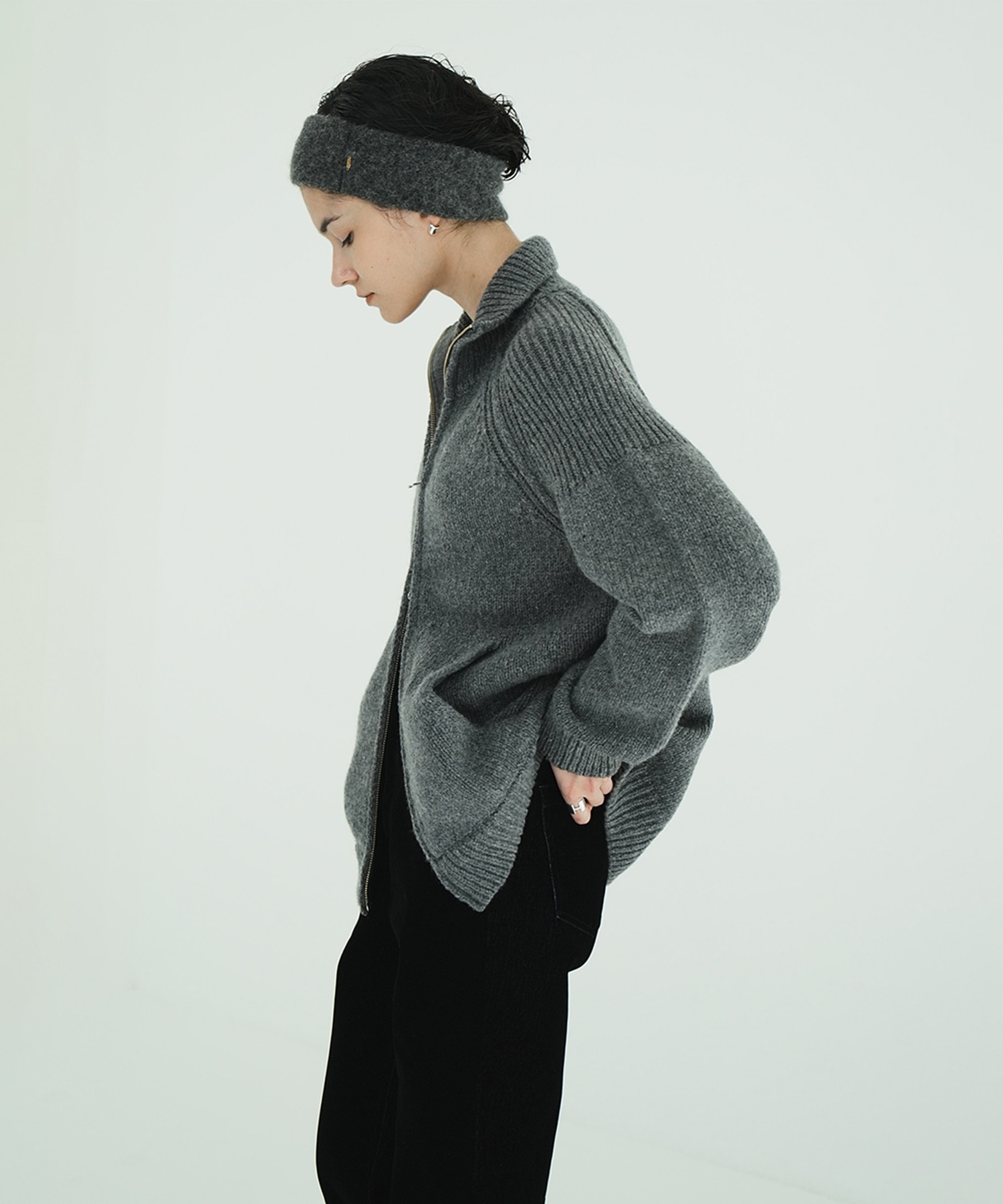 POCKET ZIP KNIT TOPS CLANE