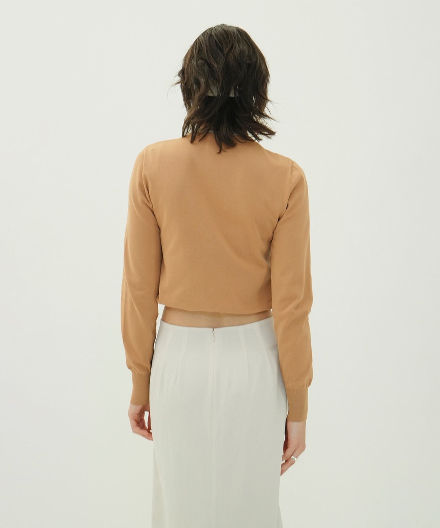 W LAYERED KNIT CARDIGAN CLANE
