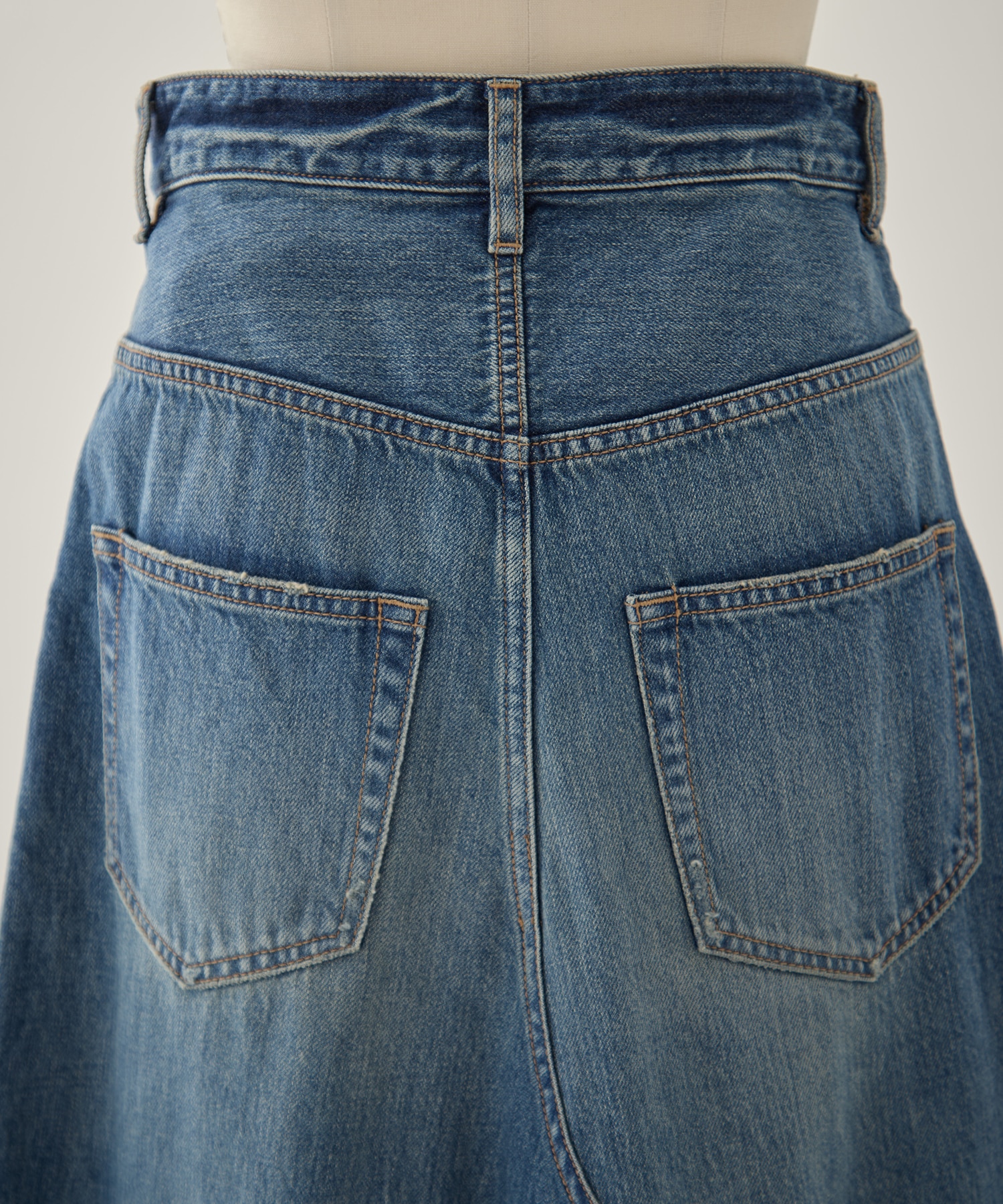 DENIM PANTS COMBINED SKIRT Maison MIHARA YASUHIRO